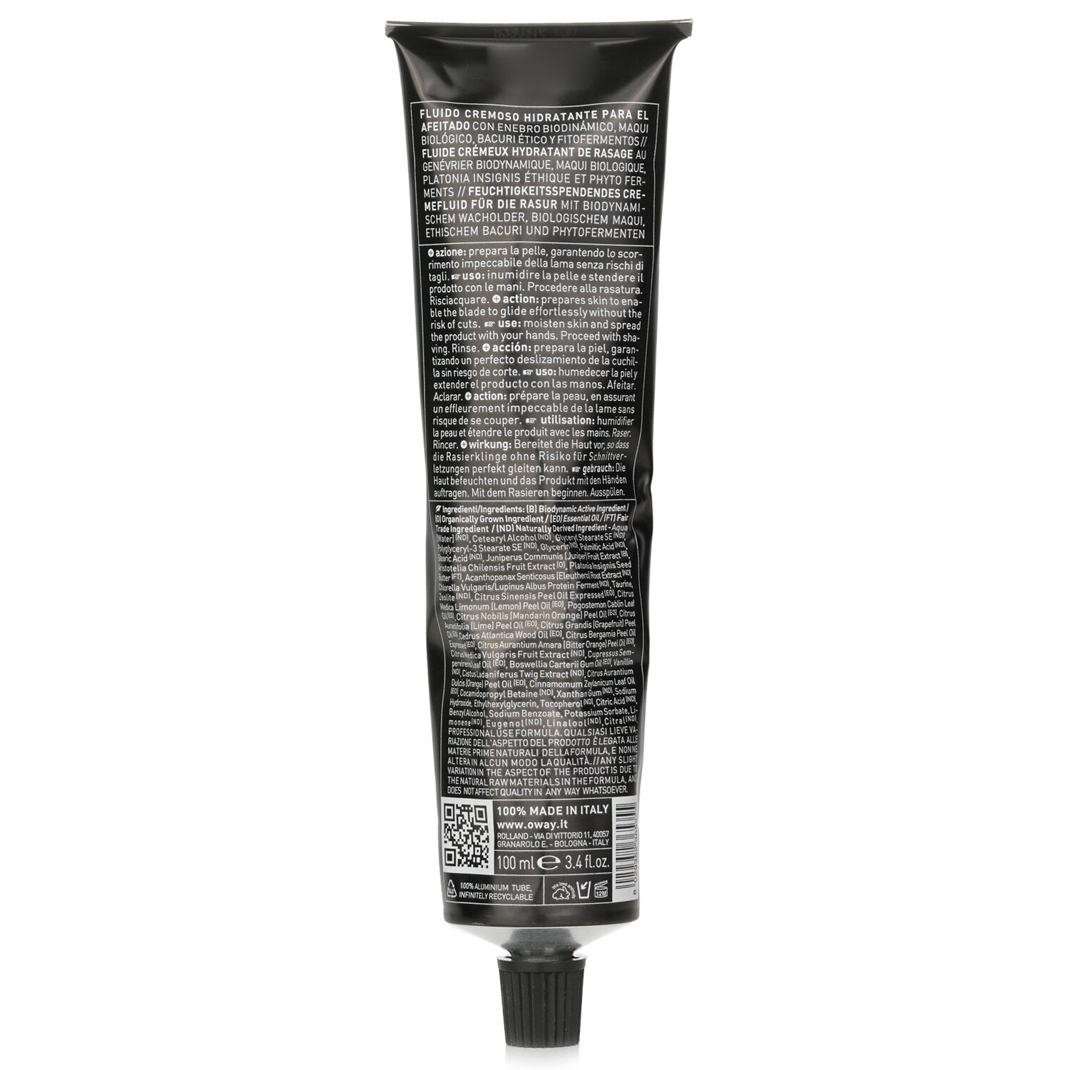 Oway Softening Shave Cream 100ml/3.4oz