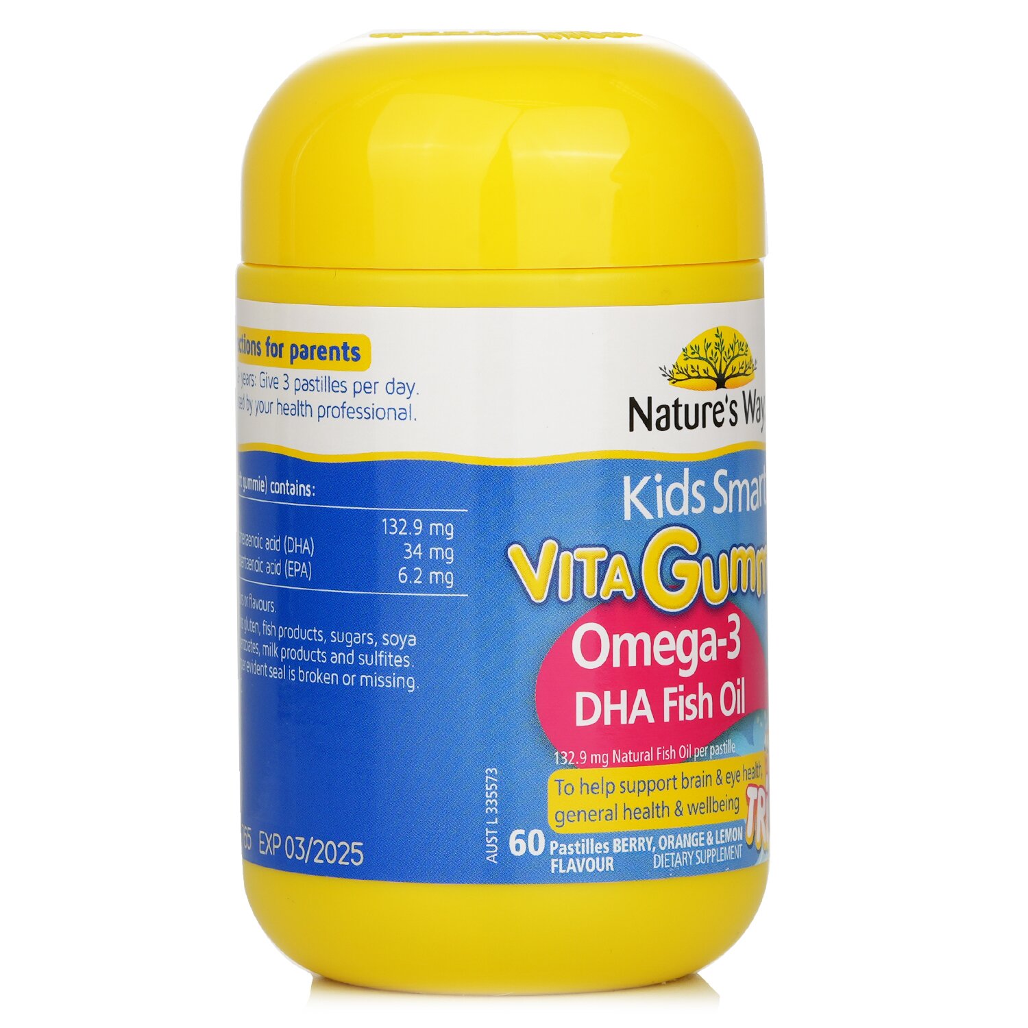 NATURE'S WAY Nature's Way Kids Smart Vita Gummies Omega-3 DHA Fish Oil - 60 Gummies [Parallel Import] 60 Gummies