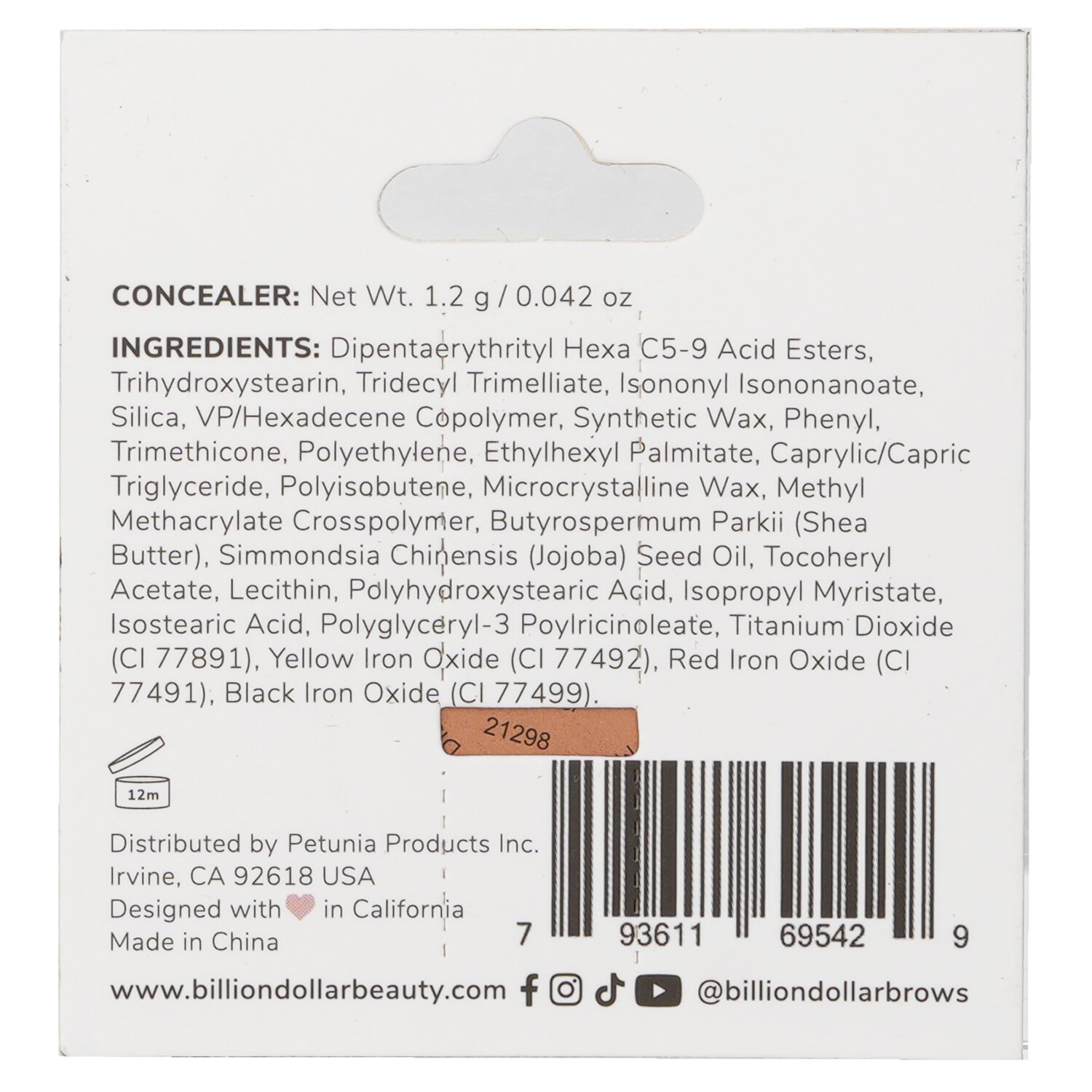 Billion Dollar Brows Concealer 1.2g/0.042oz