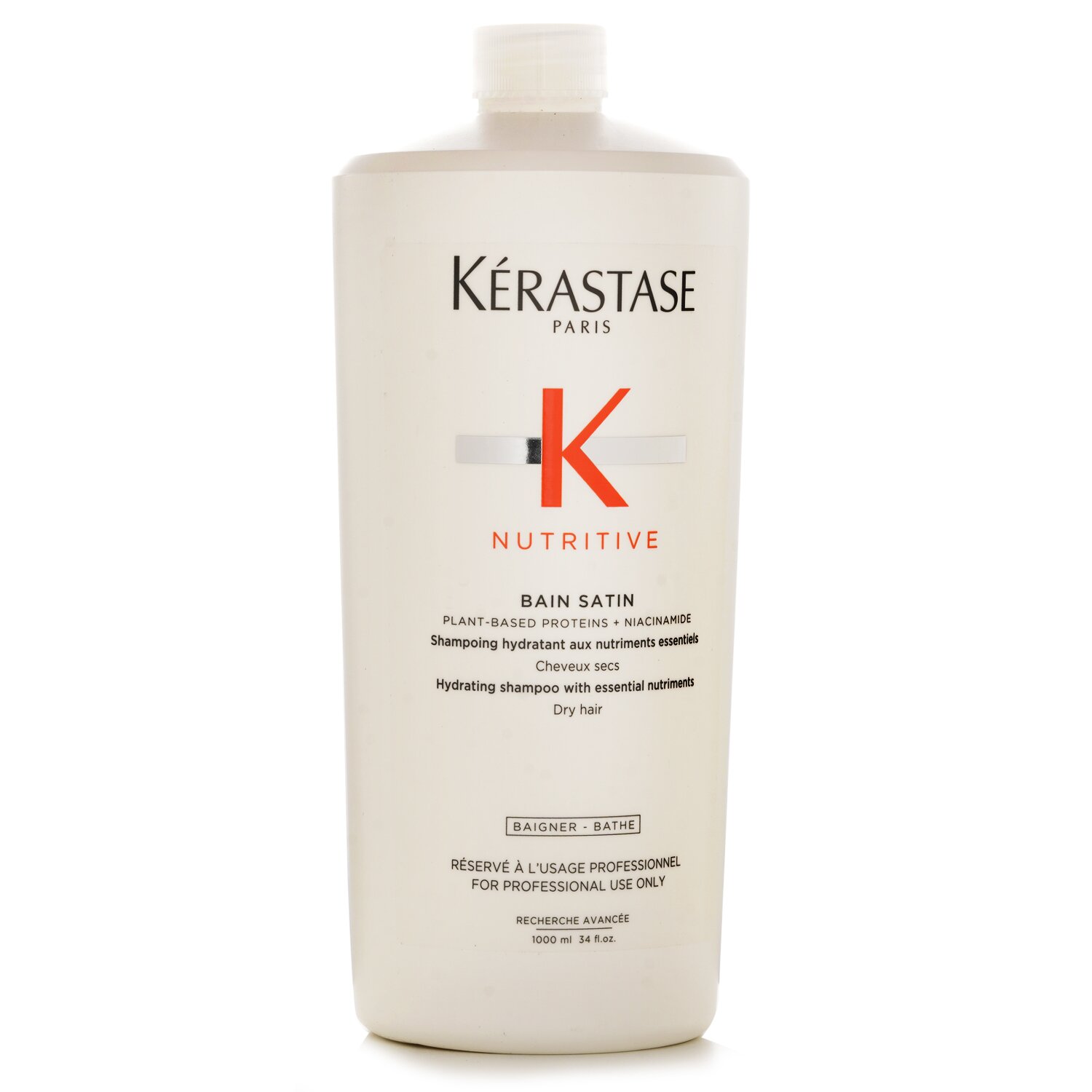Kerastase Nutritive Bain Satin Hydrating Shampoo With Essential Nutriments (Dry Hair) 1000ml/34oz