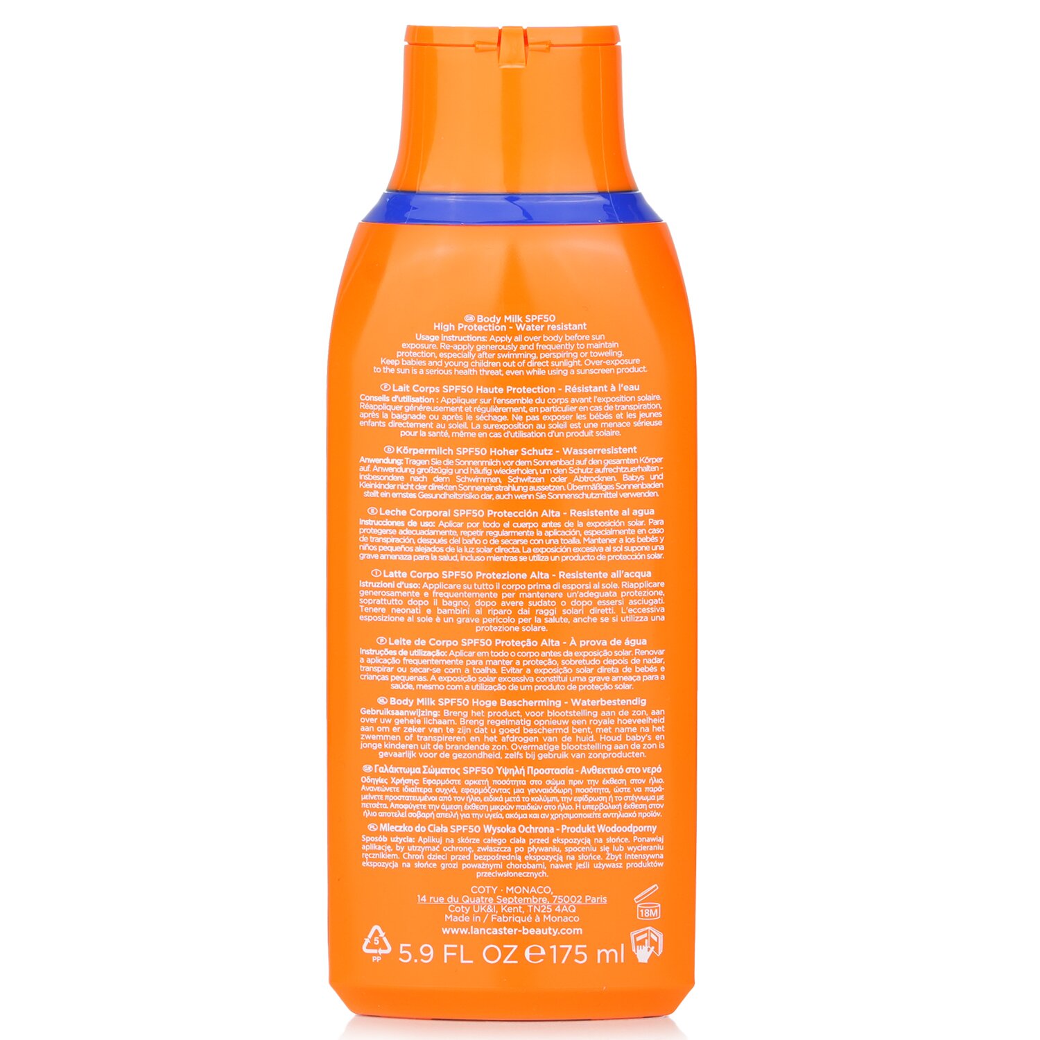 Lancaster Sun Beauty Body Milk SPF50 175ml/5.9oz