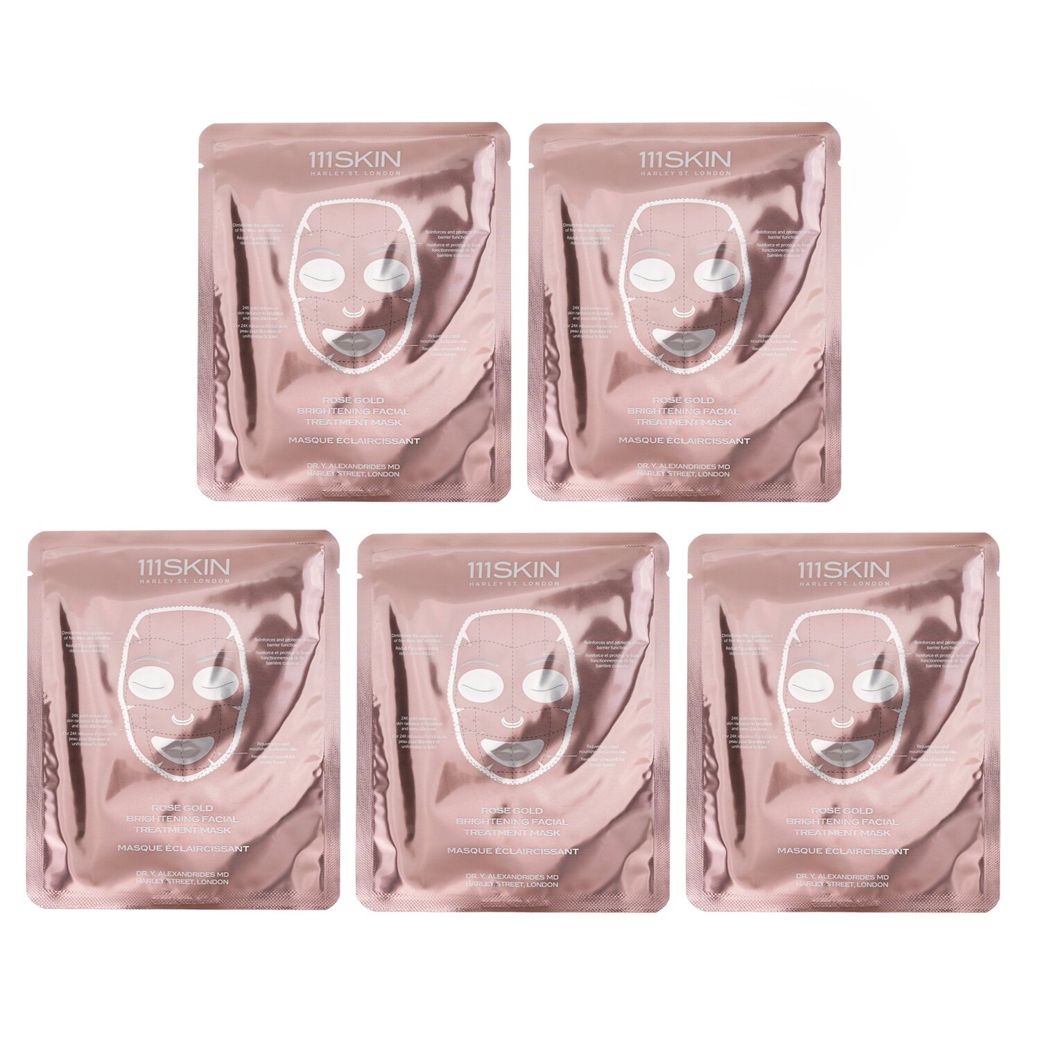 111skin Rose Gold Mascarilla Tratamiento Facial Iluminante 5x30ml