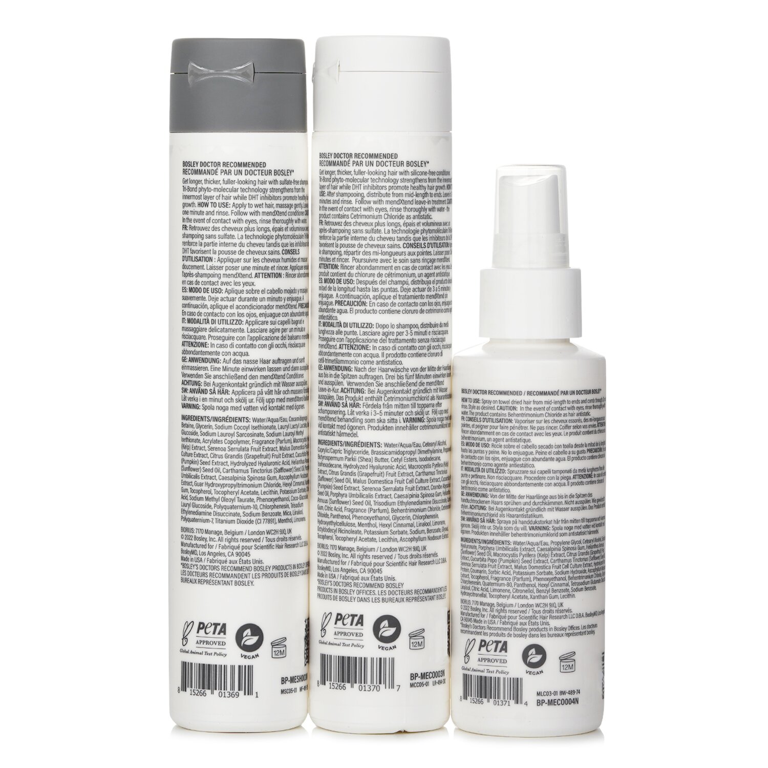 Bosley MendXtend Strengthening System Set: 3pcs