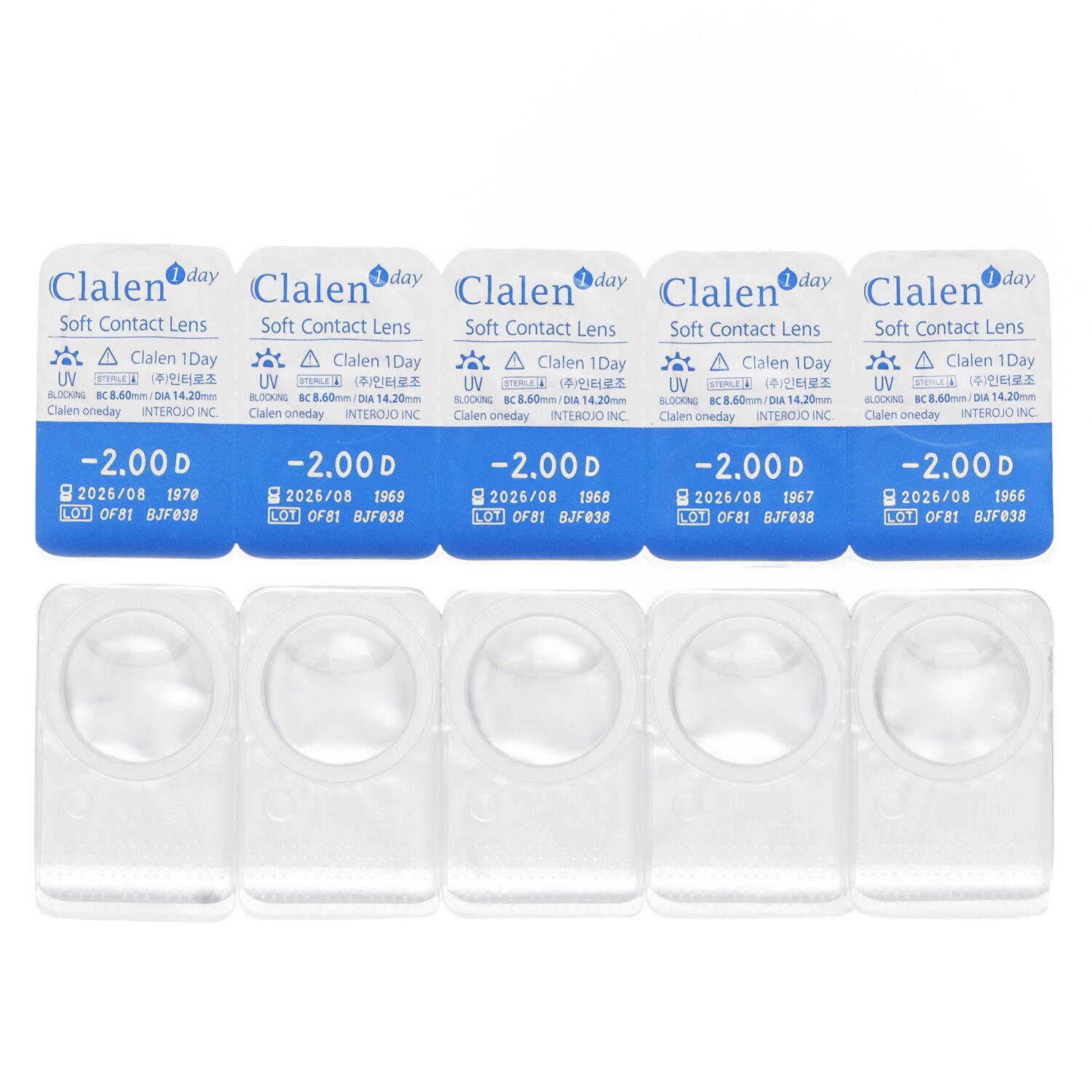 Clalen 1Day Soft Contact Lens 5pcs x 1 strip
