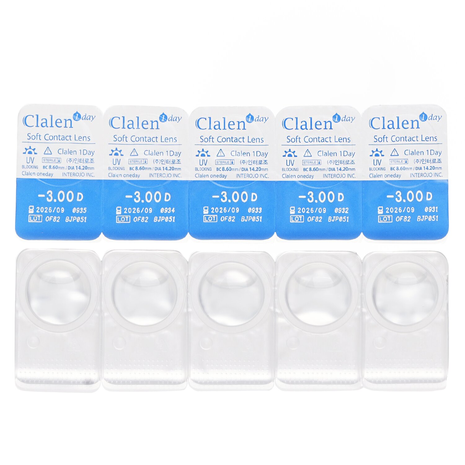 Clalen 1Day Soft Contact Lens 5pcs x 1 strip
