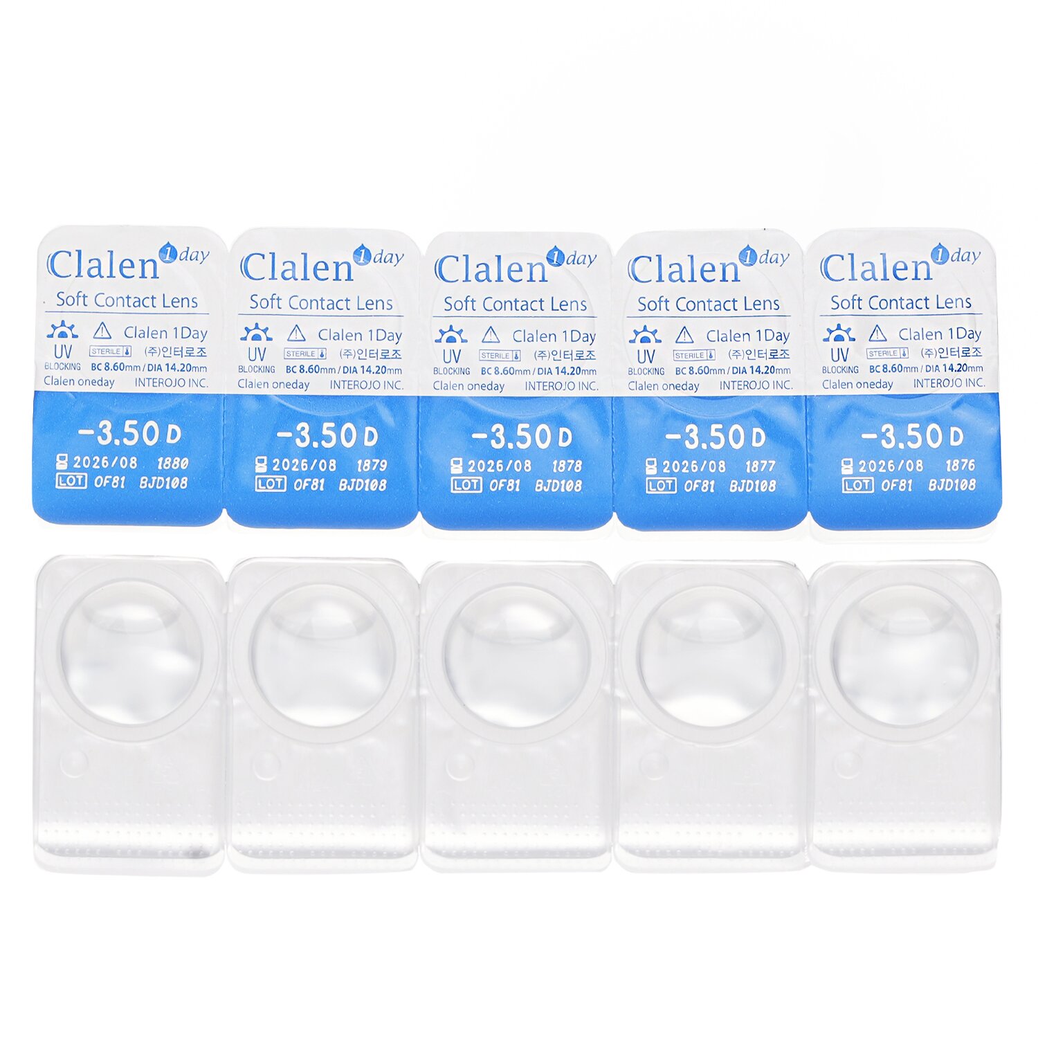 Clalen 1Day Soft Contact Lens 5pcs x 1 strip