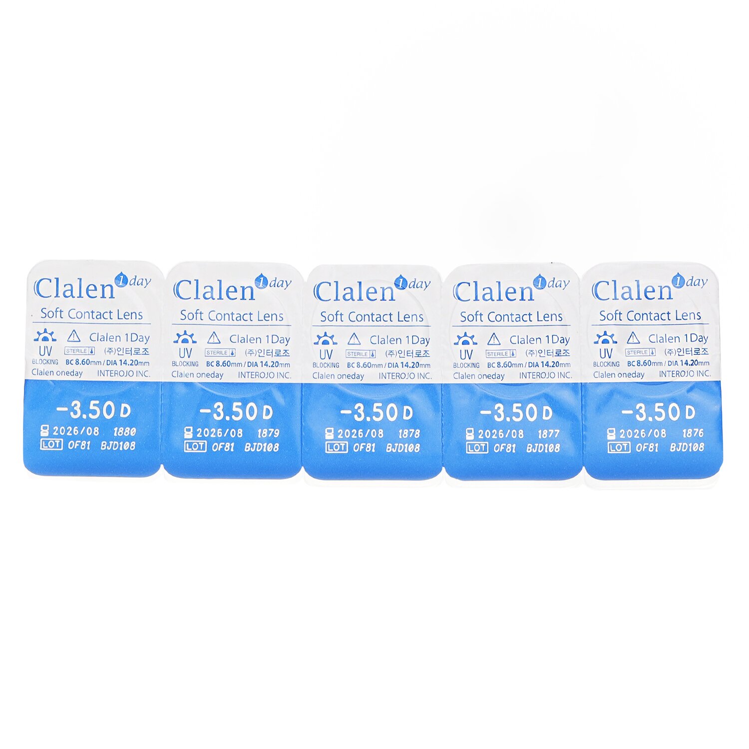 Clalen 1Day Soft Contact Lens 5pcs x 1 strip