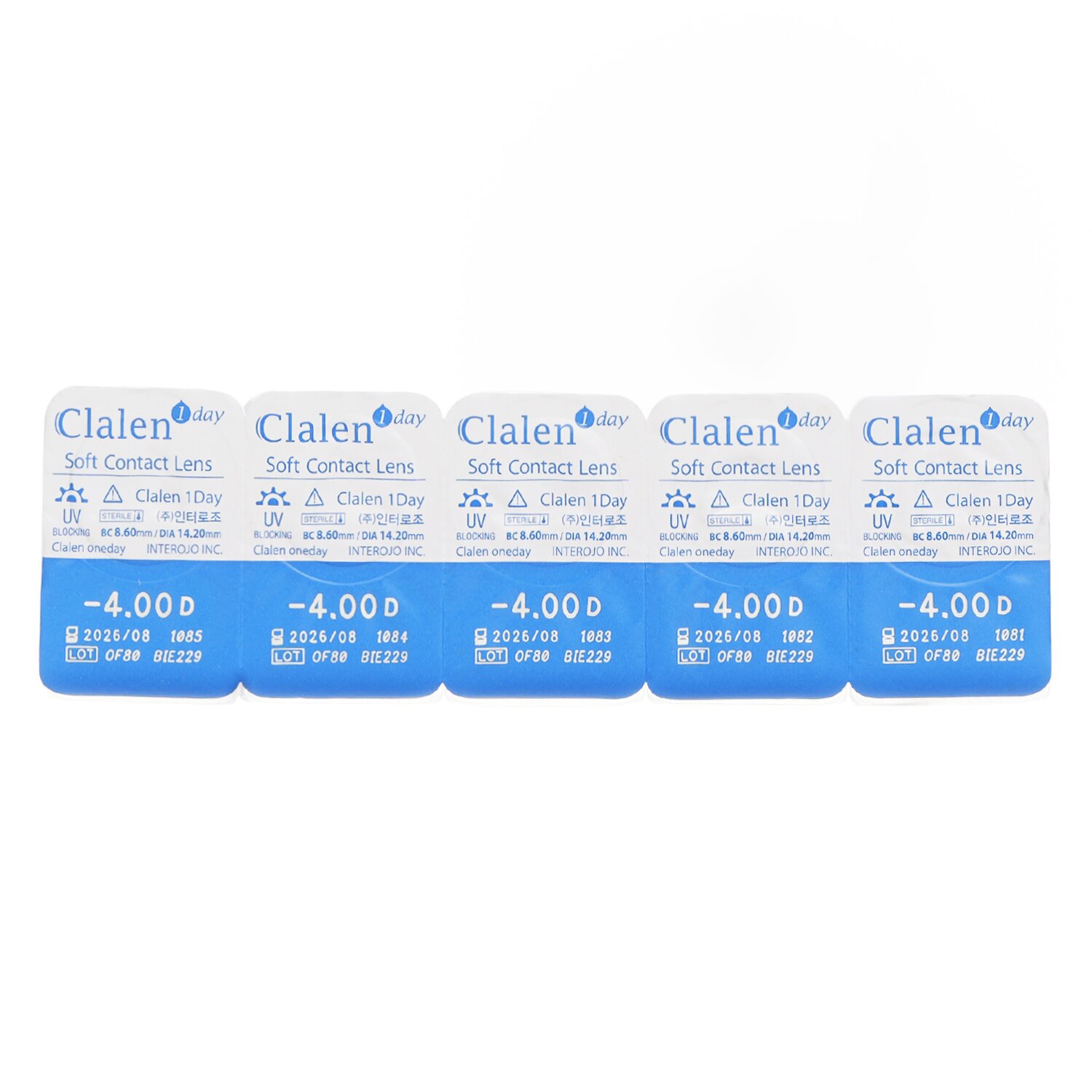 Clalen 1Day Soft Contact Lens 5pcs x 1 strip