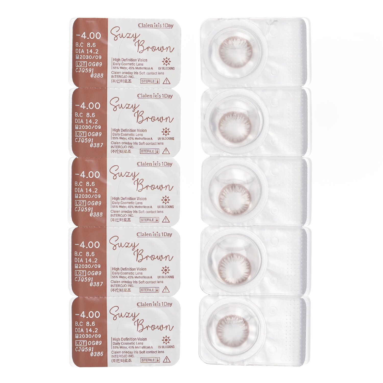 Clalen Iris 1Day Suzy Brown 5pcs x 1 strip