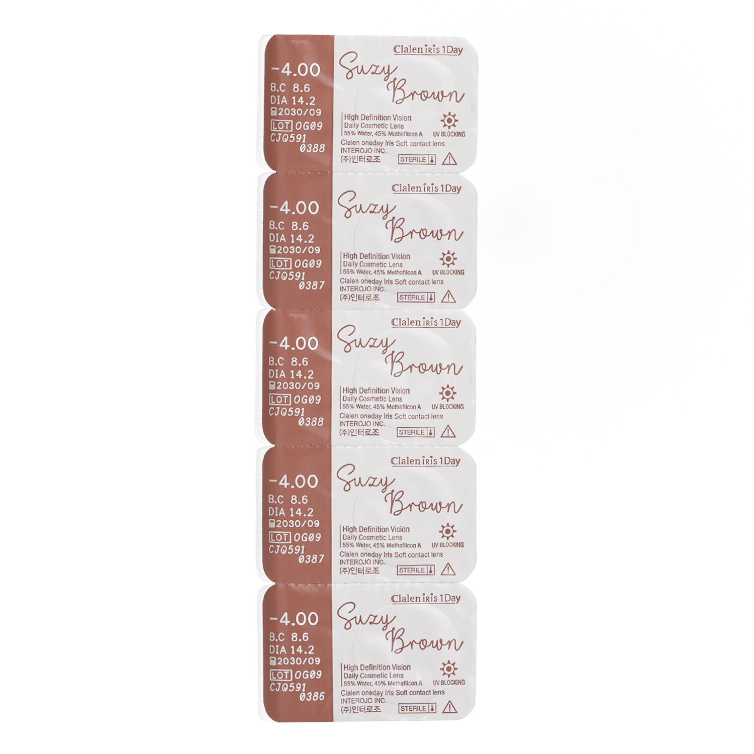 Clalen Iris 1Day Suzy Brown 5pcs x 1 strip
