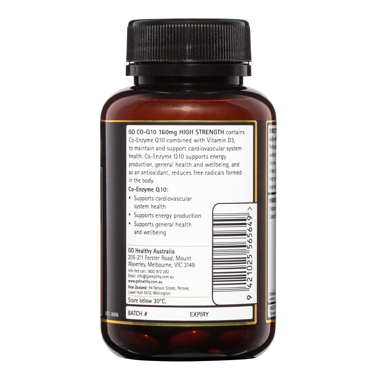 Go Healthy [Authorized Sales Agent] GO Co-Q10 160mg High Strength - 100 Softgel Caps 100pcs/box