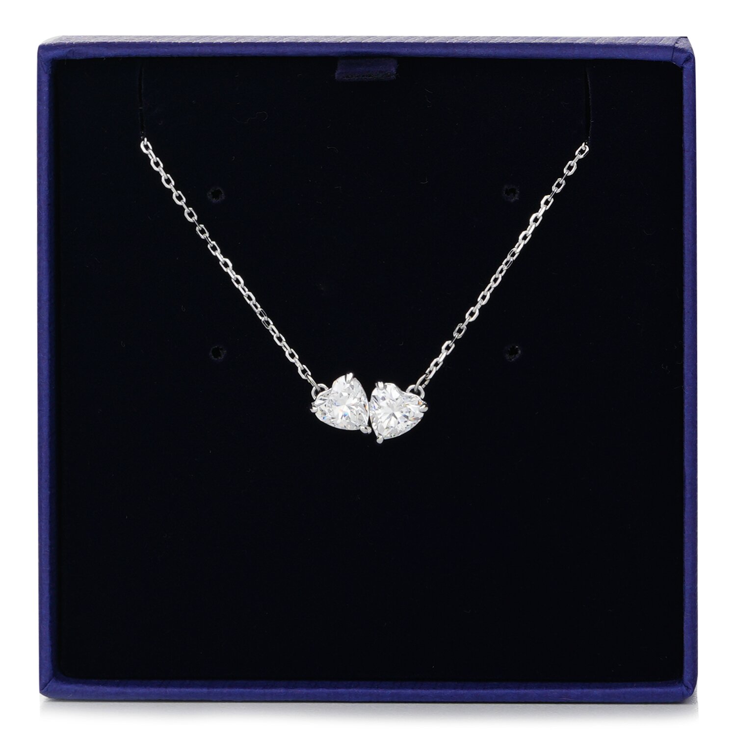 스와로브스키 Swarovski 어트랙트 소울 목걸이 5517117 - 하트, 화이트, 로듐 도금 White