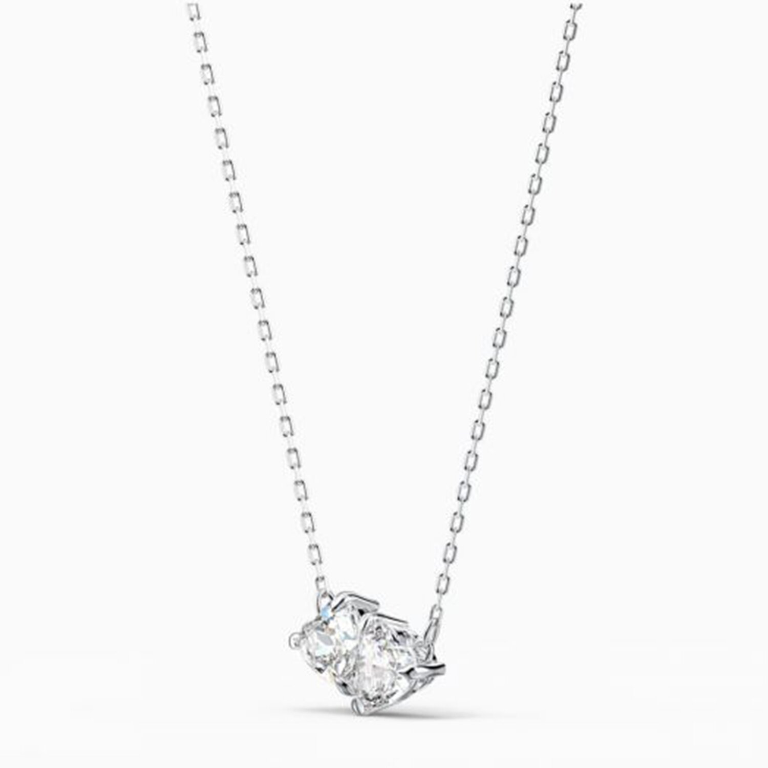 스와로브스키 Swarovski 어트랙트 소울 목걸이 5517117 - 하트, 화이트, 로듐 도금 White