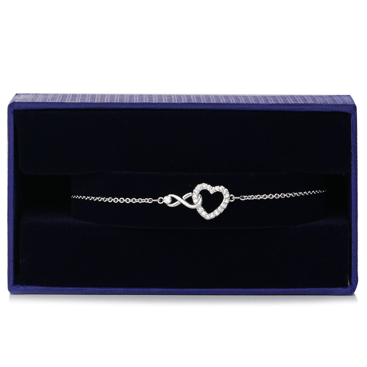 Swarovski Swarovski Infinity bracelet 5524421 - Infinity and heart, White, Rhodium plated White