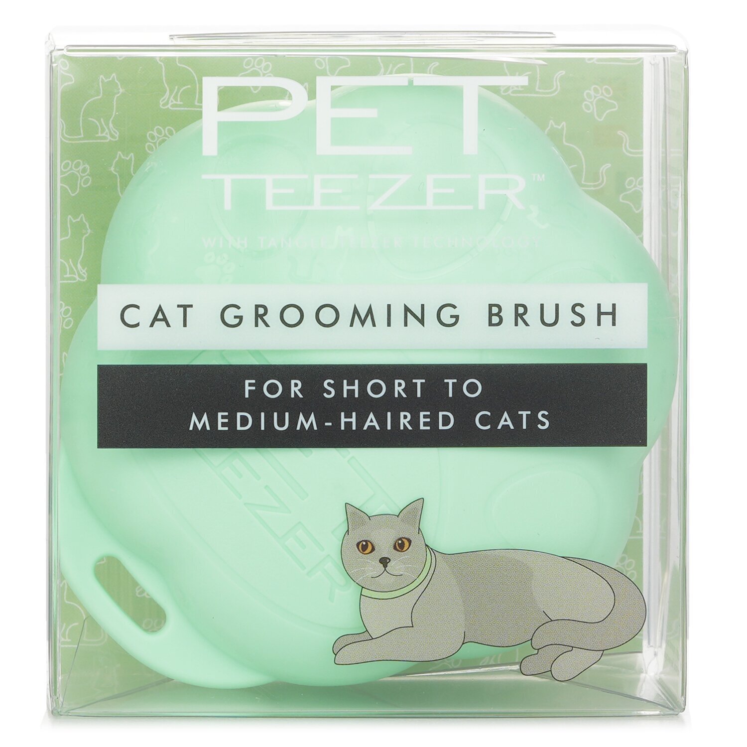 Tangle Teezer Cat Grooming Brush (For Short To Medium Haired Cats) 1pcs