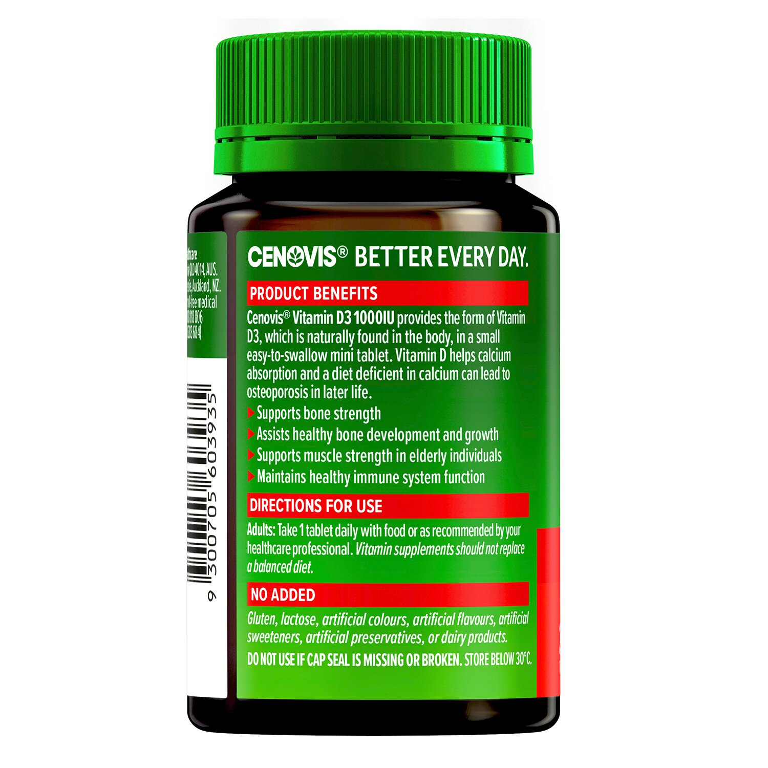 Cenovis [Authorized Sales Agent] Cenovis Calcium VD - 200 Tablets 200pcs/box
