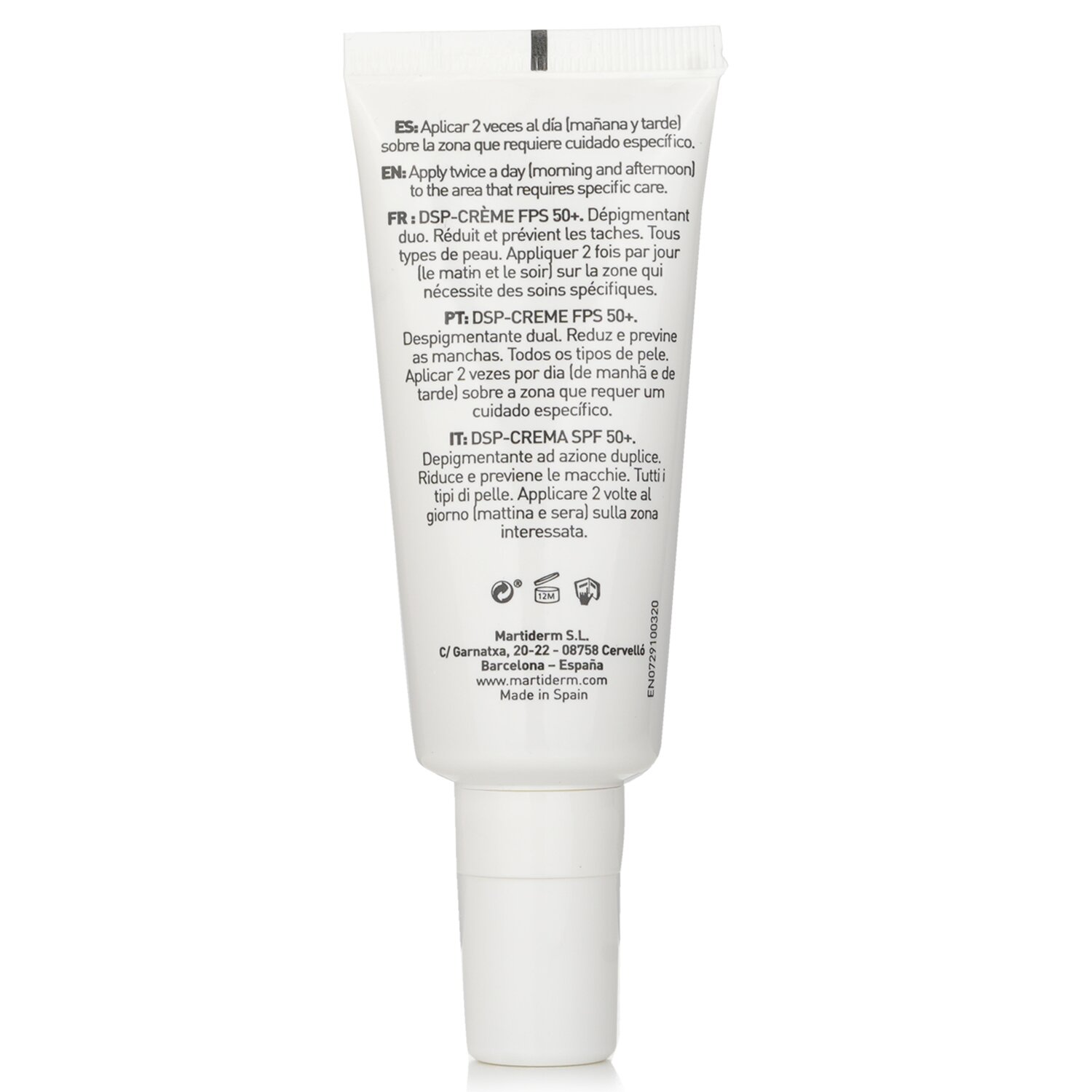 Martiderm Pigment Zero DSP-Cream SPF 50+ (For All Skin) 40ml/1.3oz