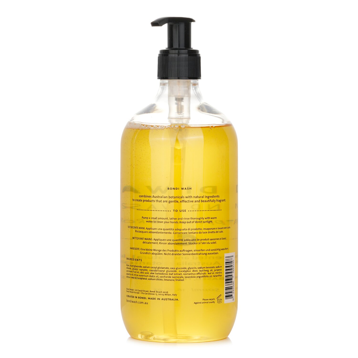 BONDI WASH Hand Wash (Sydney Peppermint & Rosemary) 500ml/1.69oz