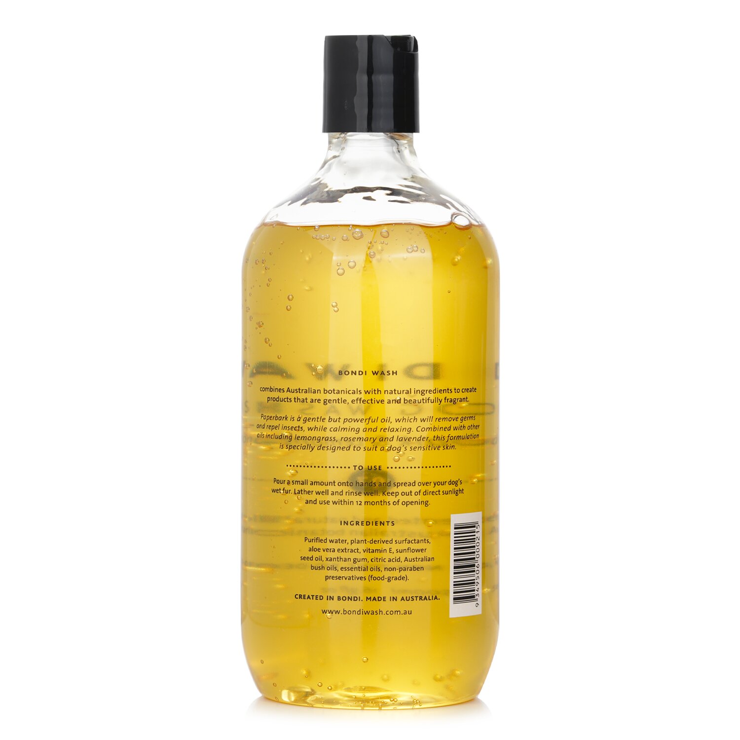 BONDI WASH Dog Wash (Paperbark & Lemongrass) 500ml/16.9oz