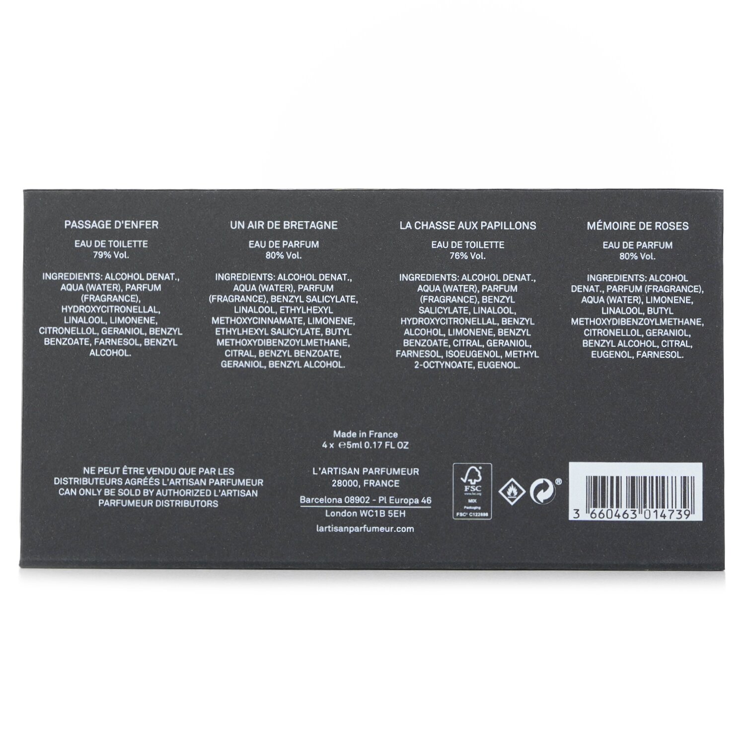 L'Artisan Parfumeur Iconique Coffret 5ml x4pcs