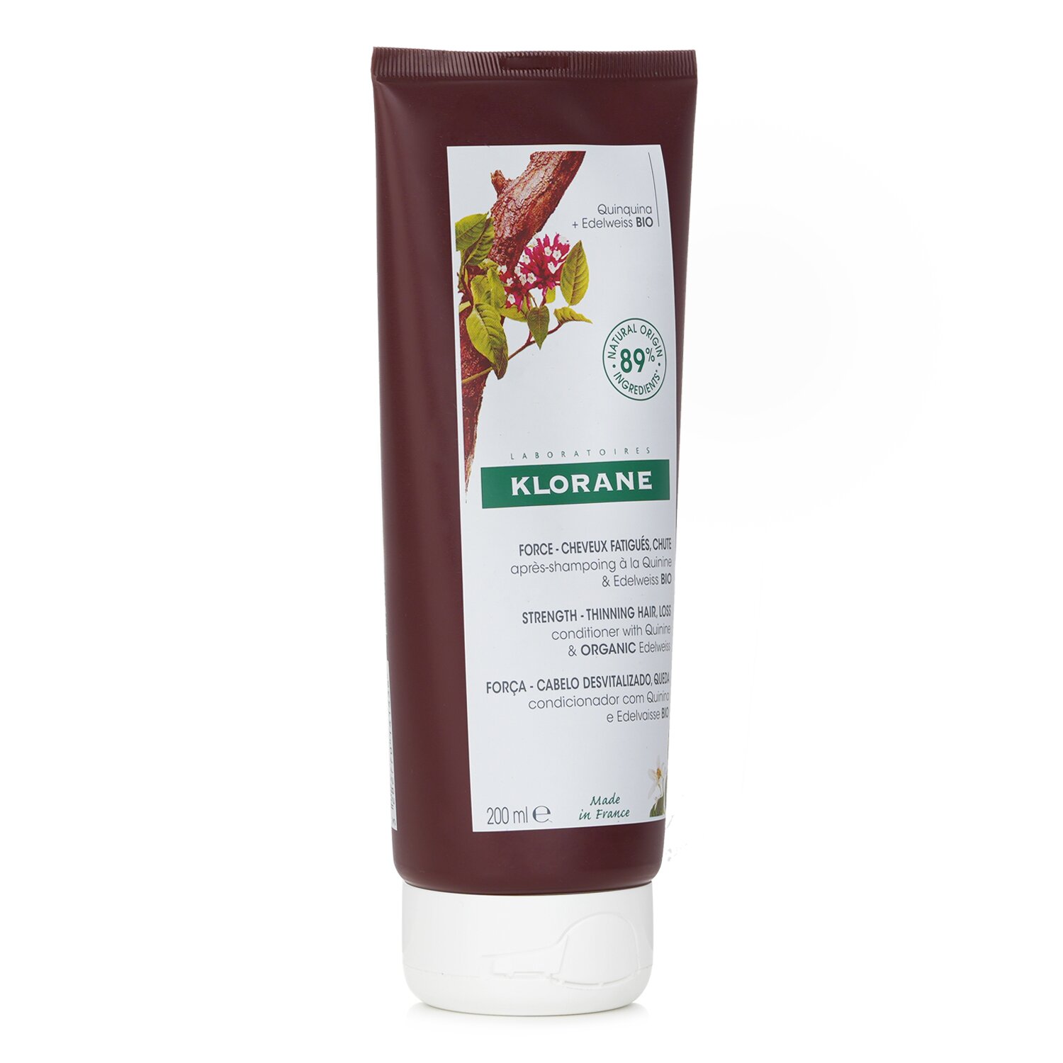 Klorane Conditioner With Quinine & Organic Edelweiss (Strength Thinning Hair) 200ml
