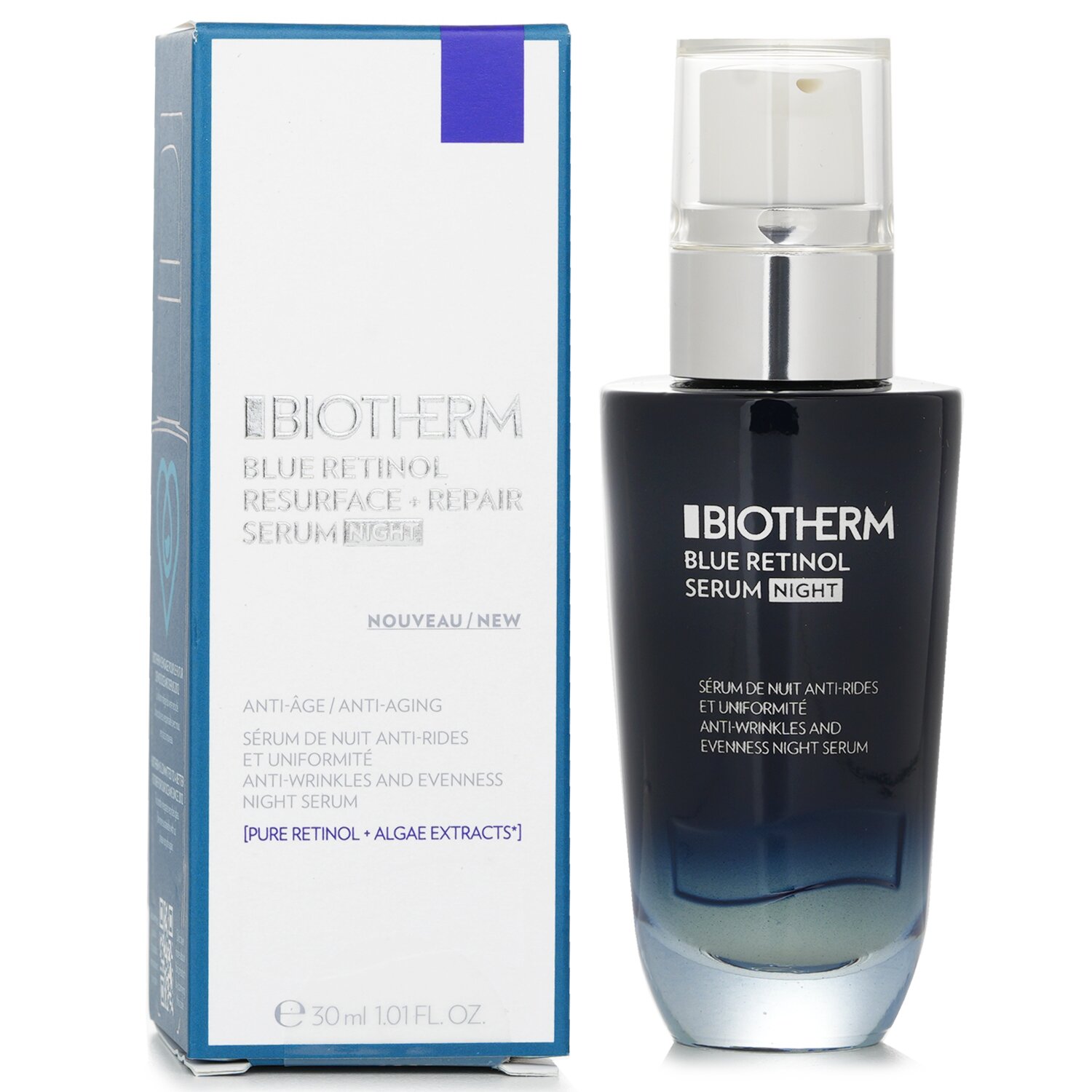 Biotherm 碧兒泉 Blue 視黃醇煥新 + 修護晚間精華 30ml/1.01oz