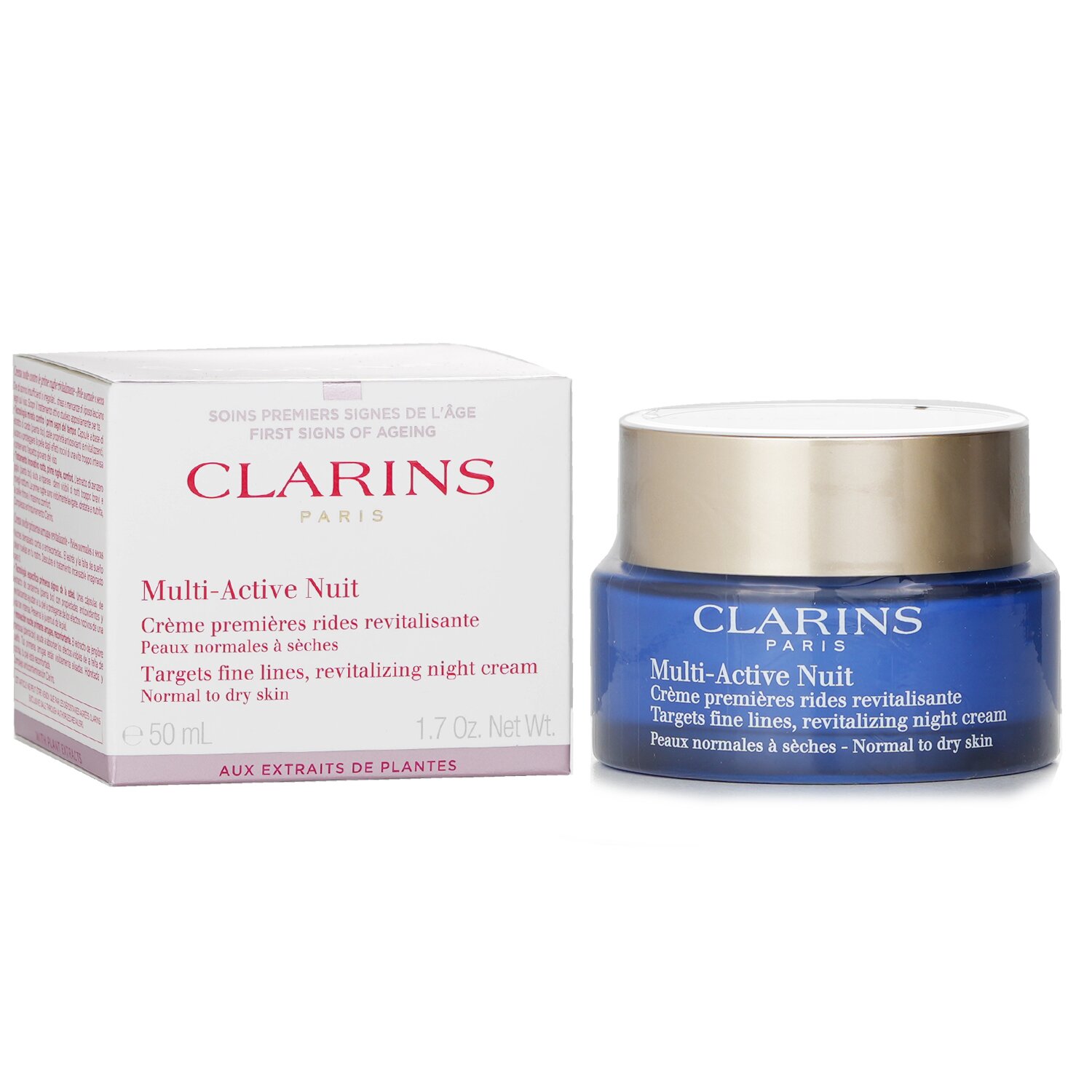 Clarins Multi Active Night Targets Fine Lines Revitalizing Night Cream (For Normal to Dry Skin) 50ml/1.6oz