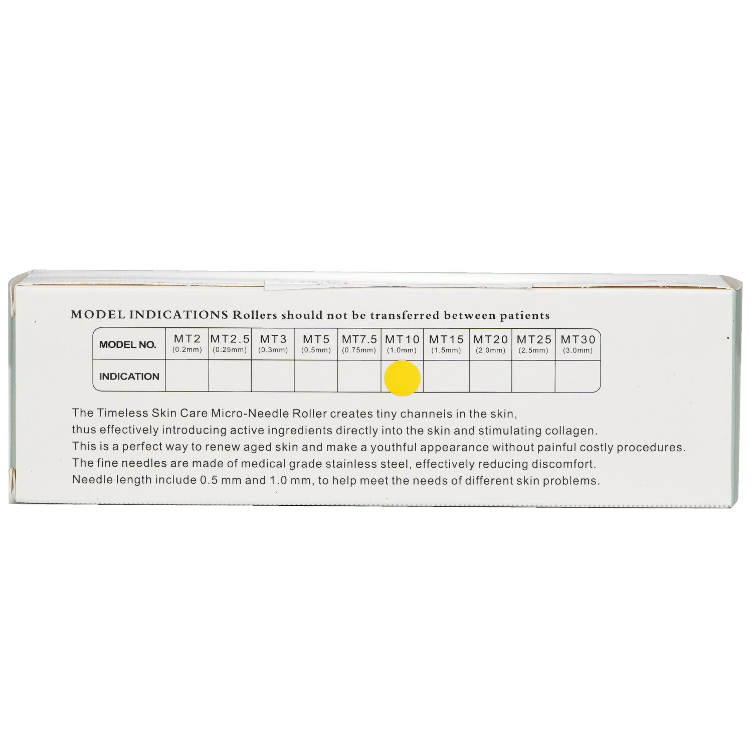 Timeless Skin Care Dermaroller de 1,0 mm 1pc
