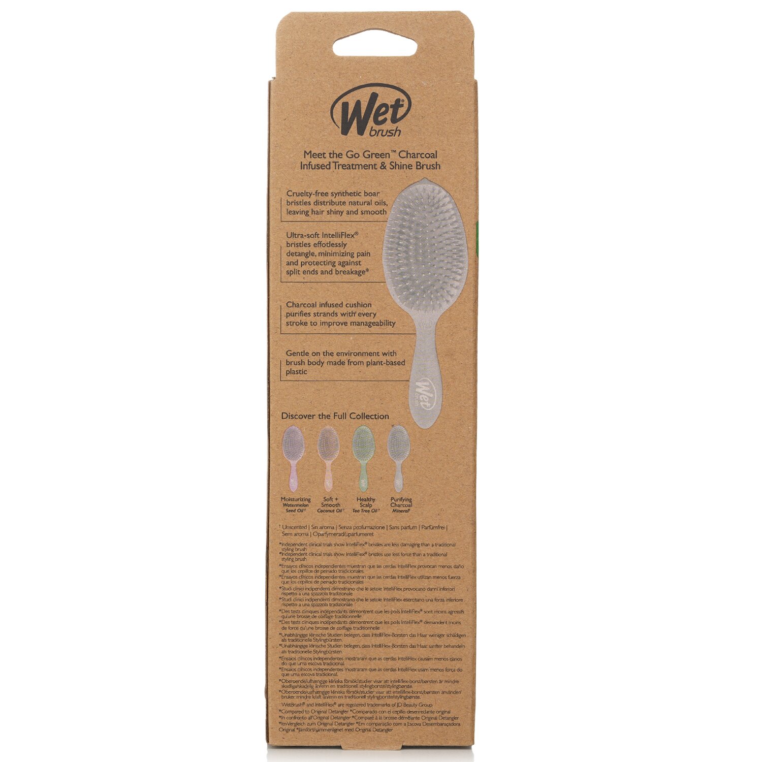 Wet Brush Go Green Charcoal Infused Treatment & Shine Brush 1pc