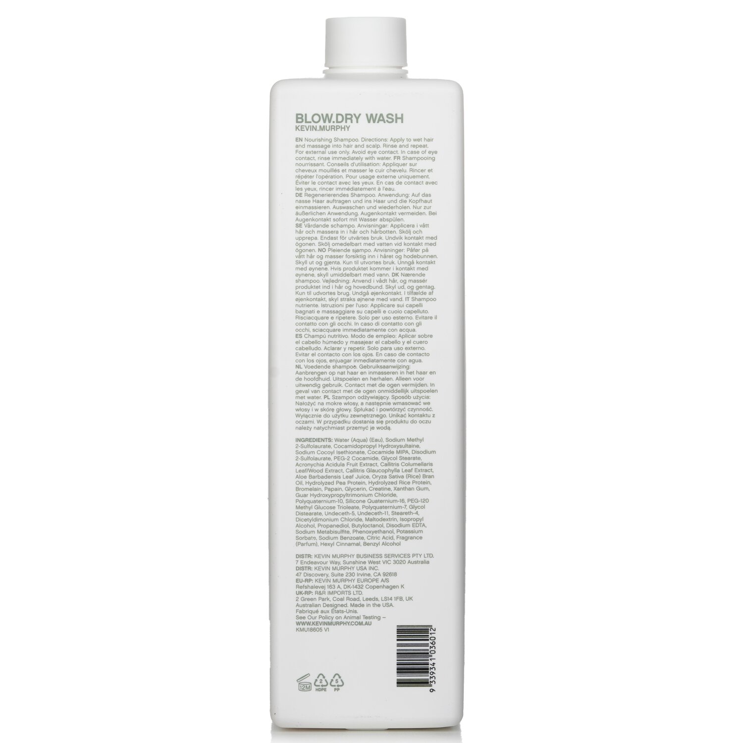Kevin.Murphy Blow.Dry Wash (Nourishing And Repairing Shampoo) 1000ml/33.8oz