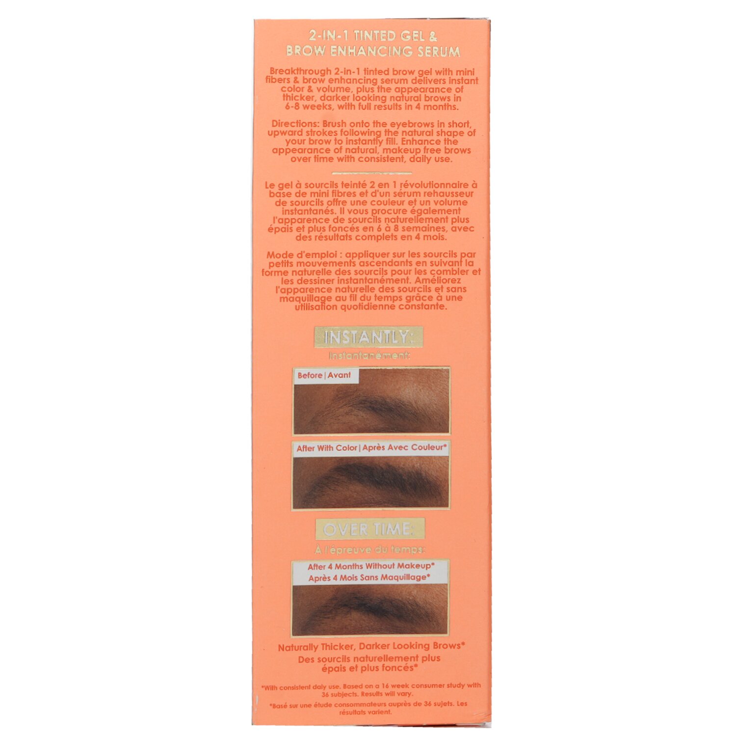 Grande Cosmetics (GrandeLash) GrandeBROW 2 in 1 Tinted Brow Gel + Brow Enhancing Serum 3.5ml/0.12oz