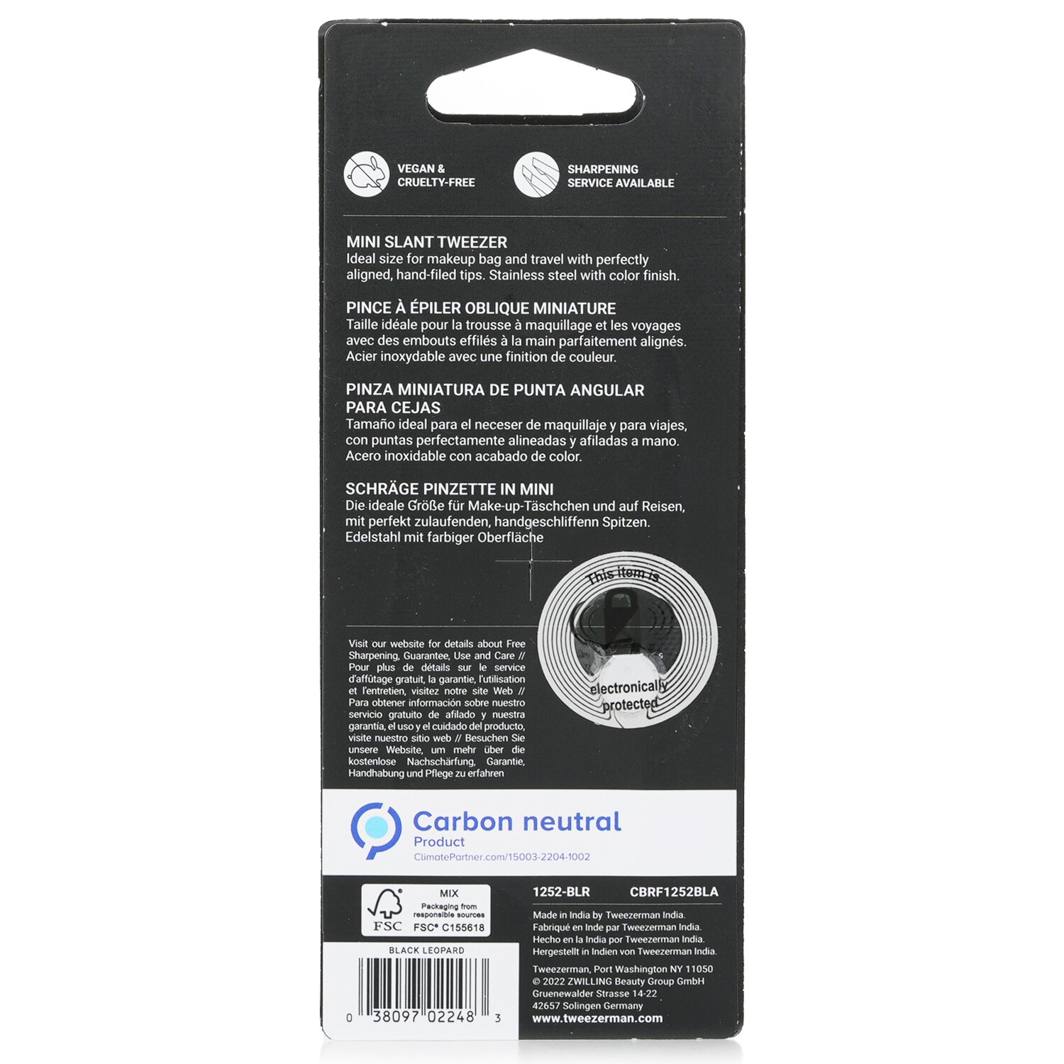 Tweezerman Mini Slant TweezerLeopard Picture Color