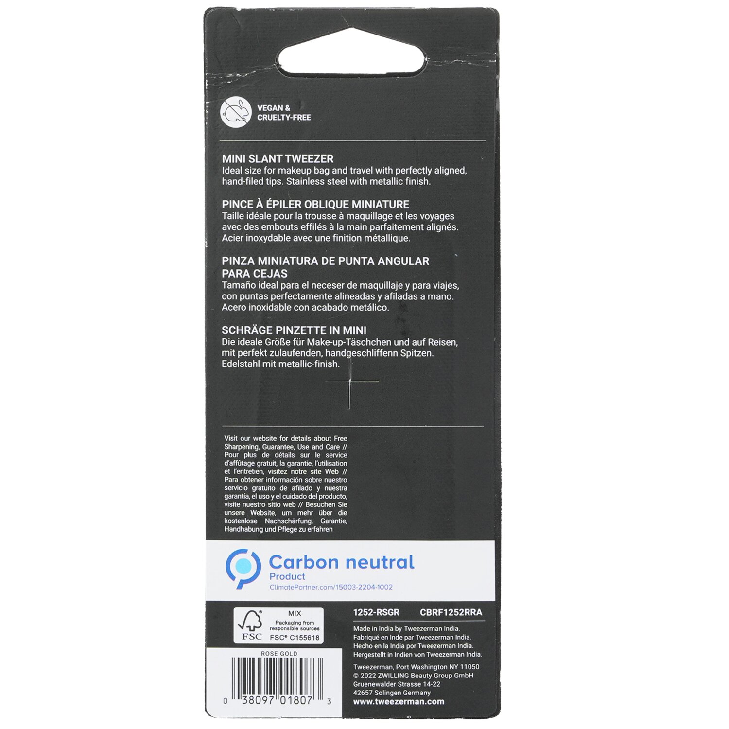 Tweezerman Mini Slant TweezerGold Picture Color