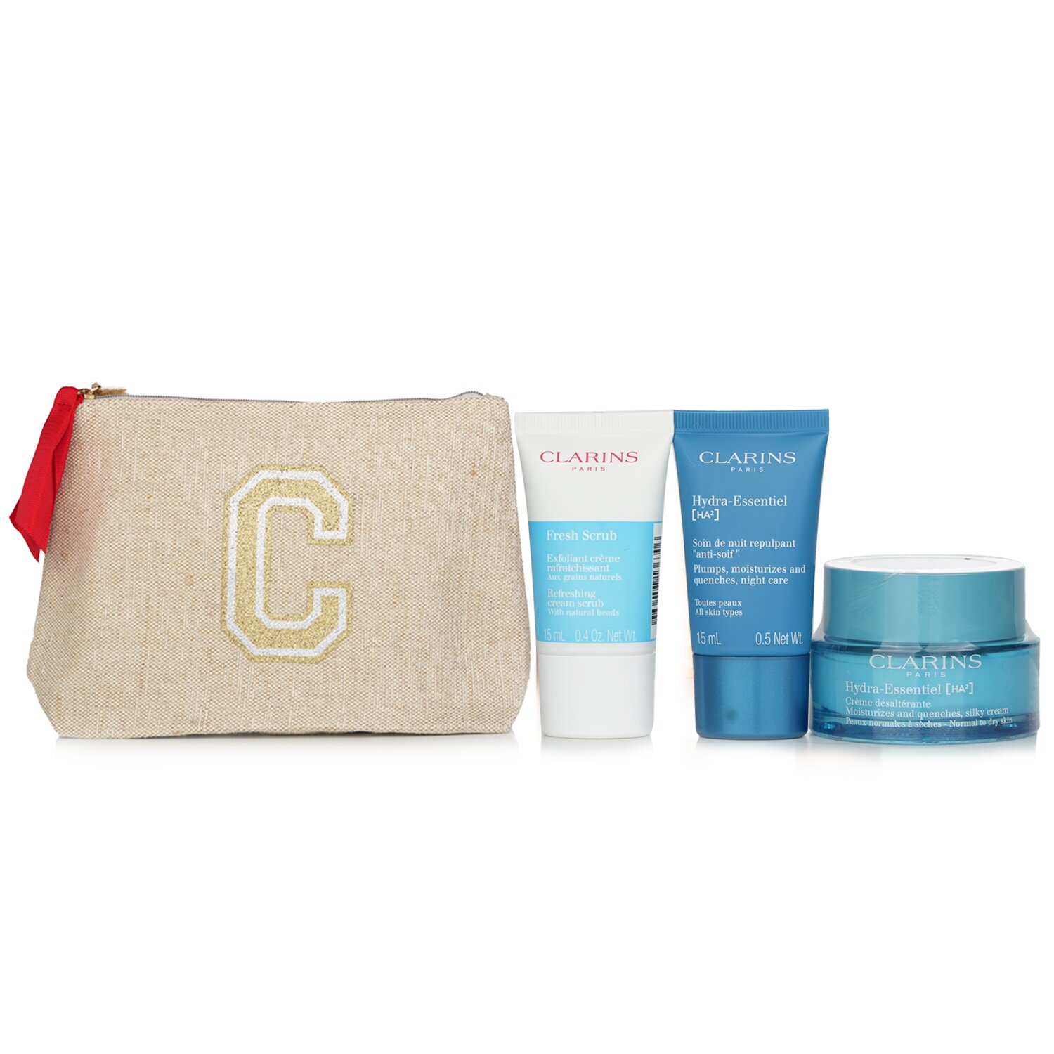 Clarins Hydra Essentiel Set: 3pcs+1bag