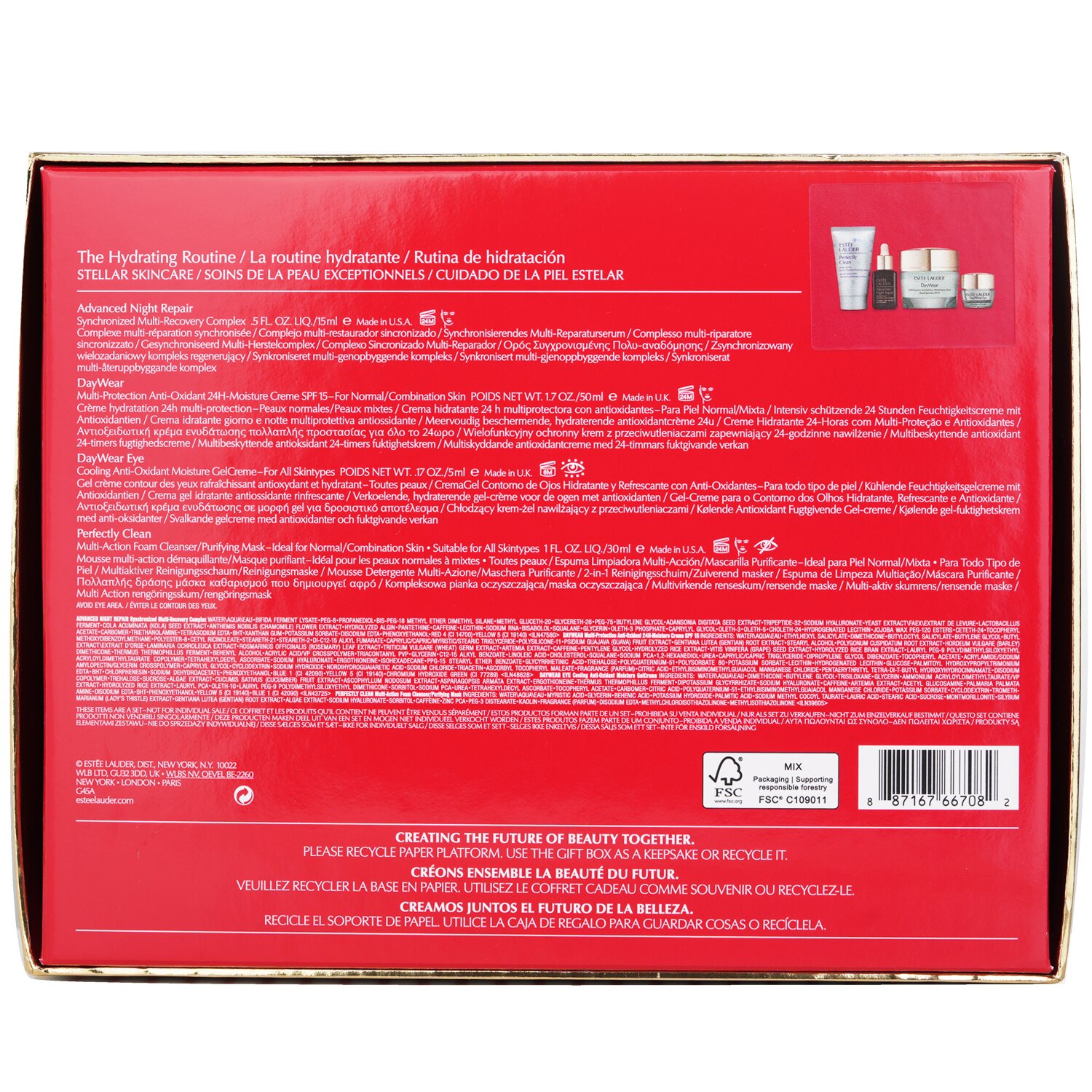 Estee Lauder The Hydrating Routine Set: 4pcs