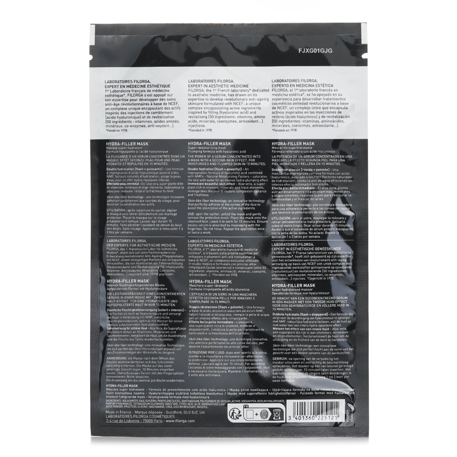 Filorga Hydra Filler Super Moisturizing Face Mask Box 12x 23g