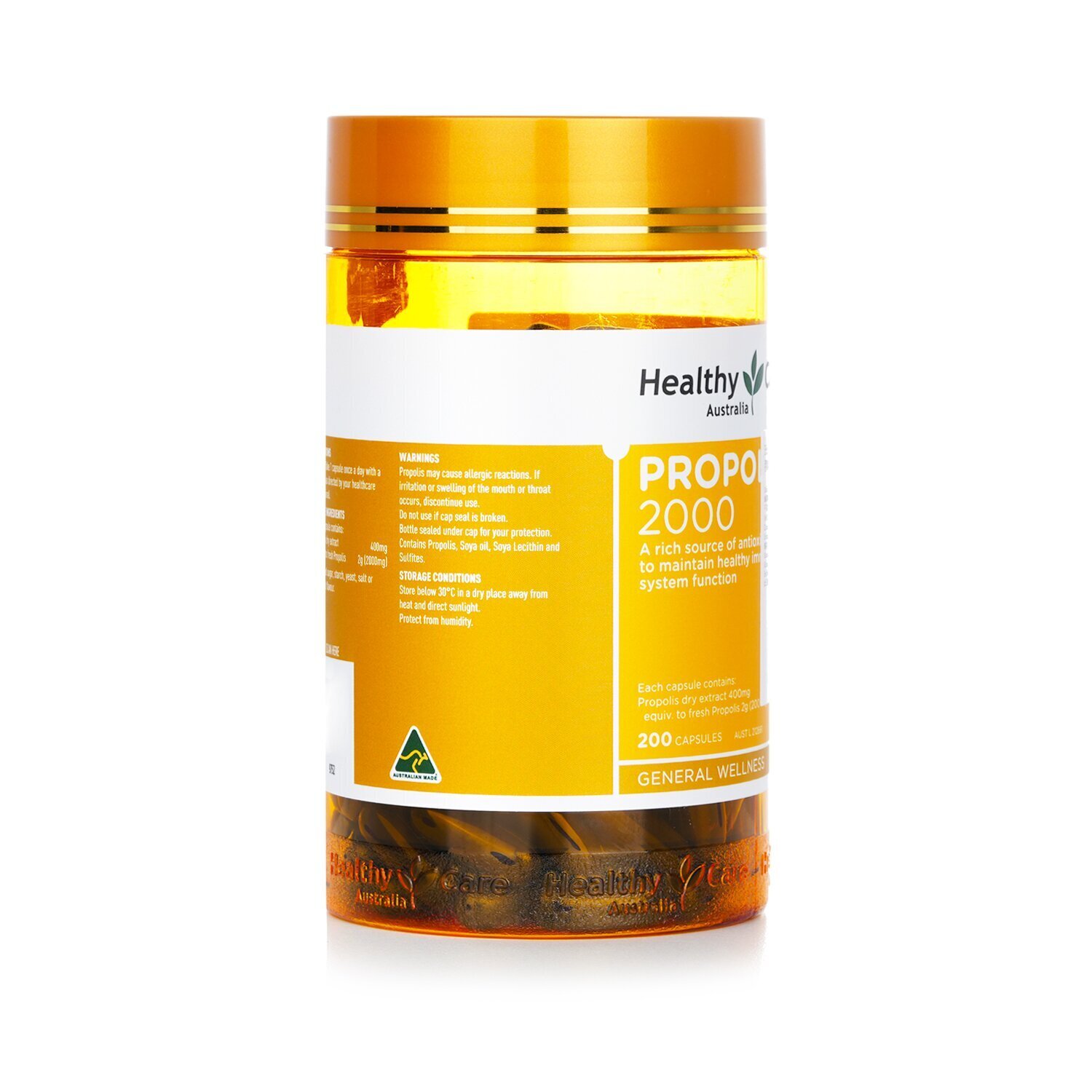 Healthy Care Propolis 2000 - 200 capsules (Box Slightly Damaged) 200pcs/box