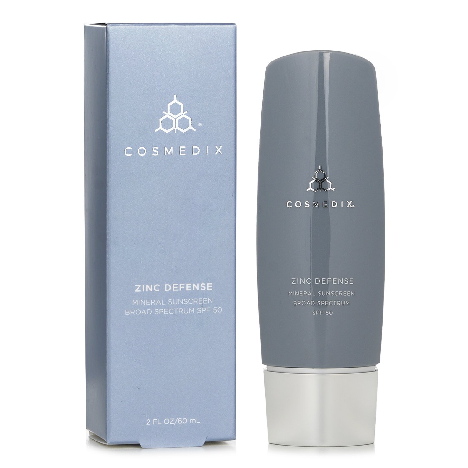 CosMedix Zinc Defense Mineral Sunscreen Broad Spectrum SPF 50 60ml/2oz