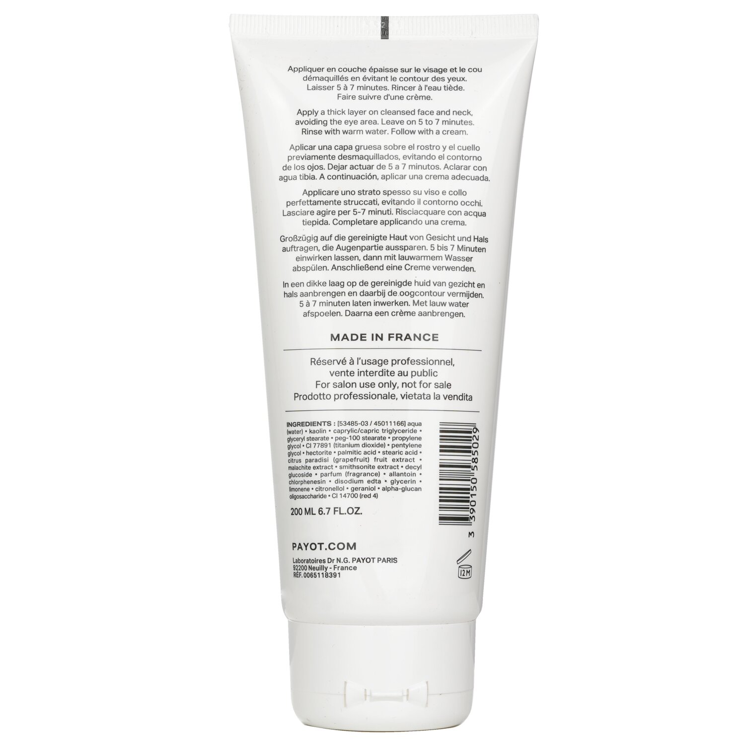 Payot Nue D'Tox Radiance Mask (Salon Size) 200ml/6.7oz