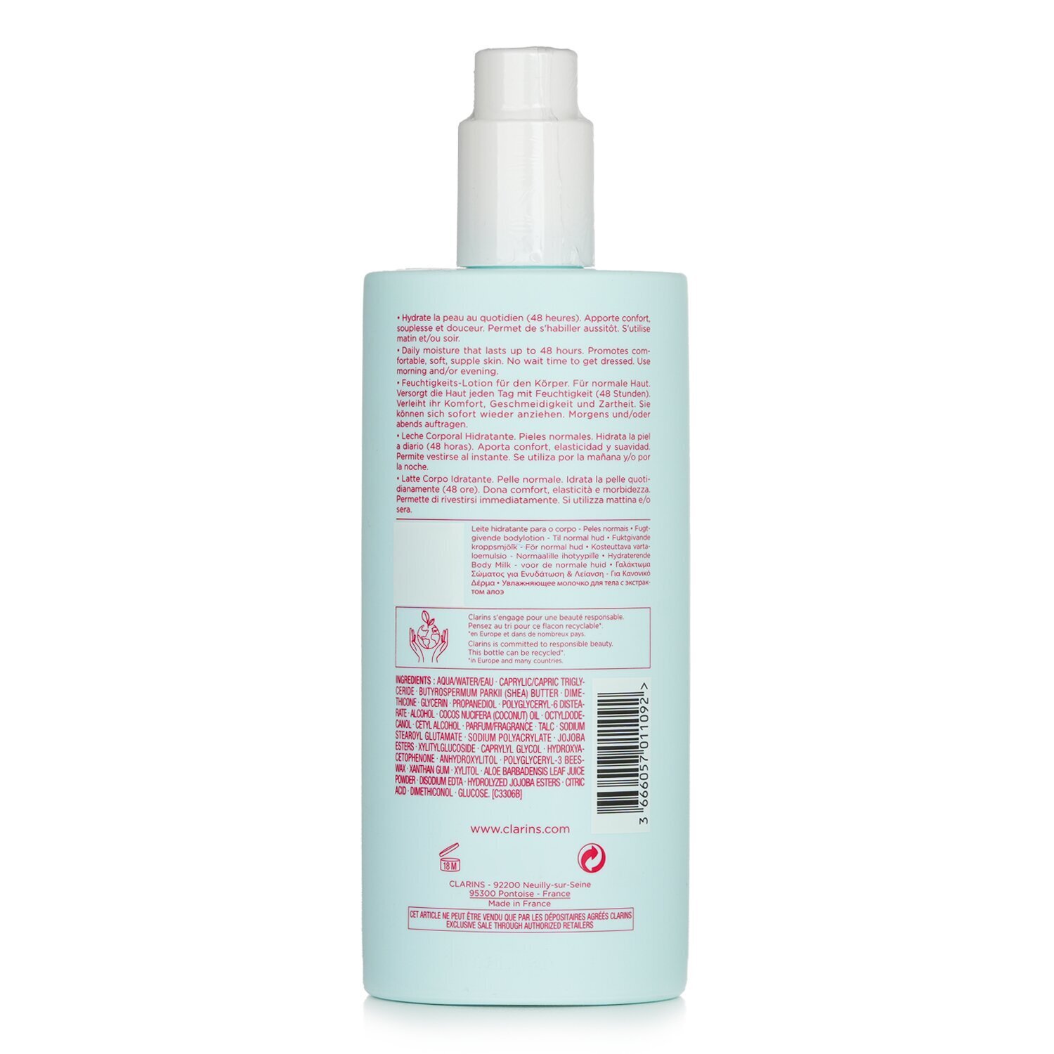 Clarins Tělové vyhlazující hydratační mléko s aloe vera - pro normální pleť 400ml/13.9oz