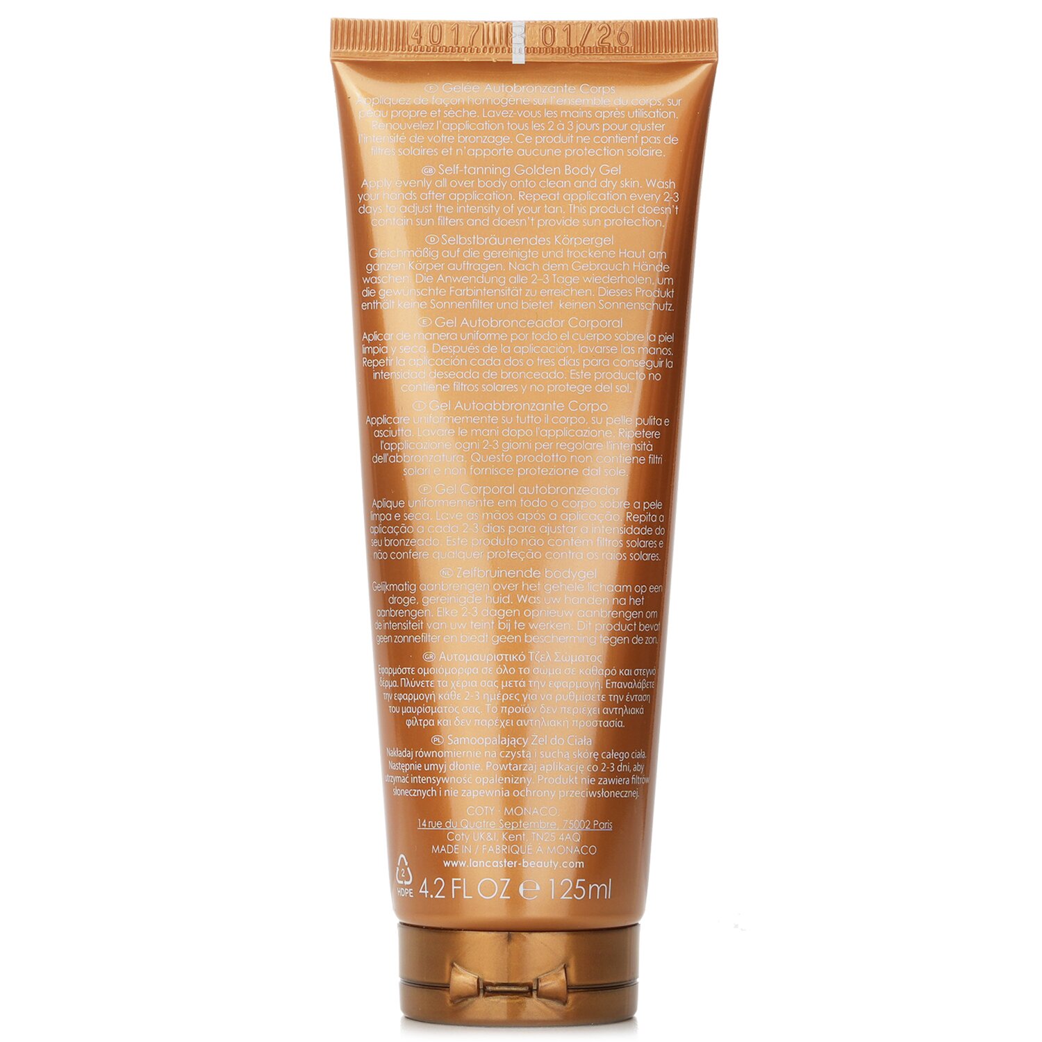 Lancaster Self Tan Golden Body Gel 125ml/4.2oz