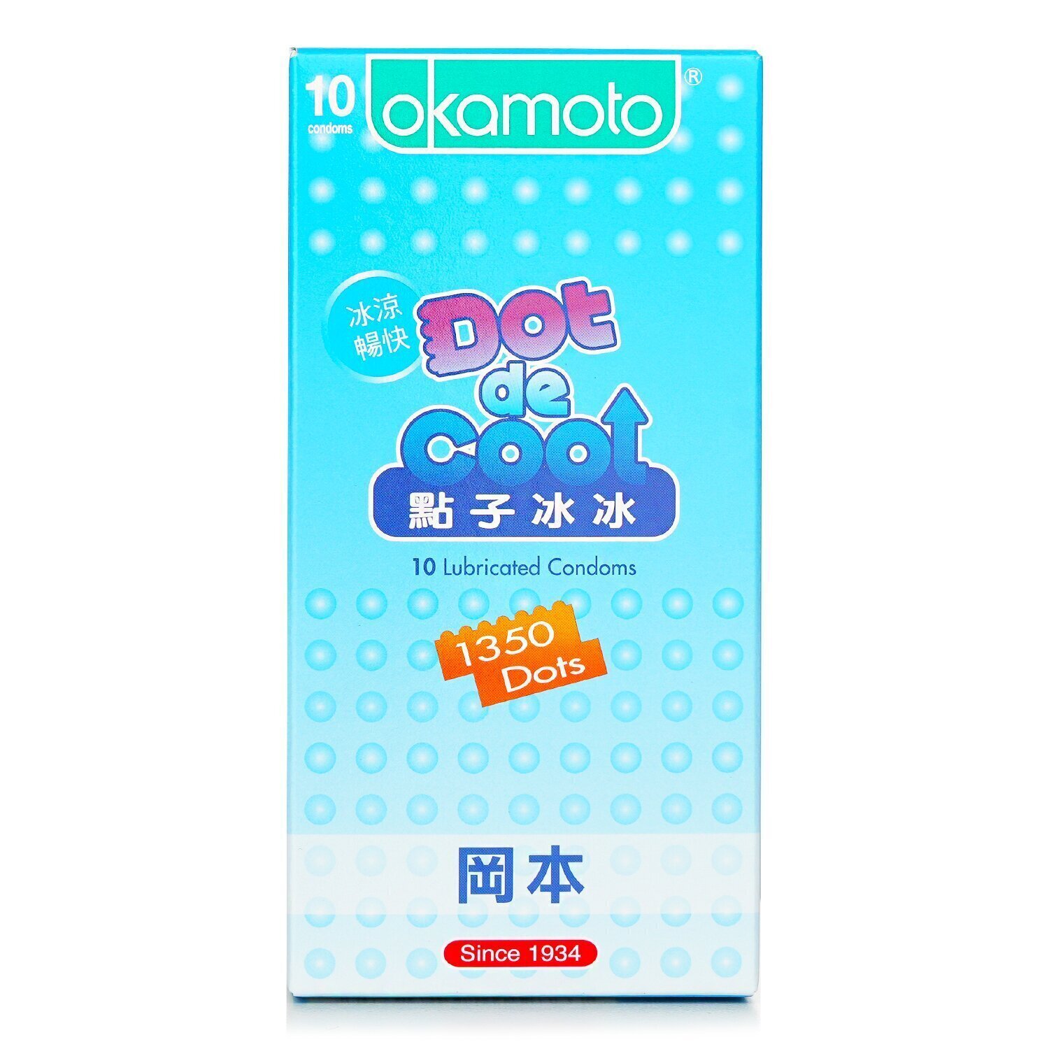 Okamoto Dot de Cool Condom 10pcs (Box Slightly Damaged) 10pcs/box 10pcs/box