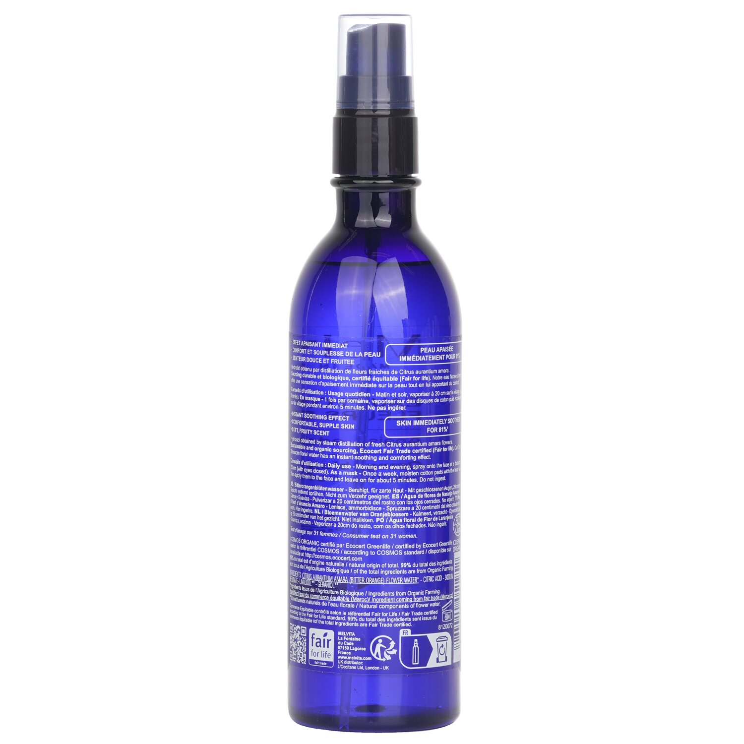 メルヴィータ Melvita Orange Blossom Floral Water 200ml/6.7oz