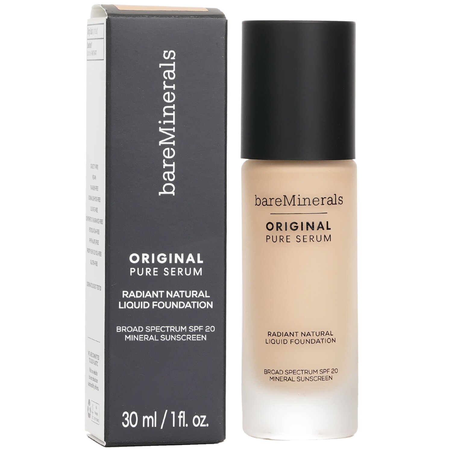 BareMinerals Original Pure Serum Radiant Natural Liquid Foundation Mineral SPF 20 30ml/1oz