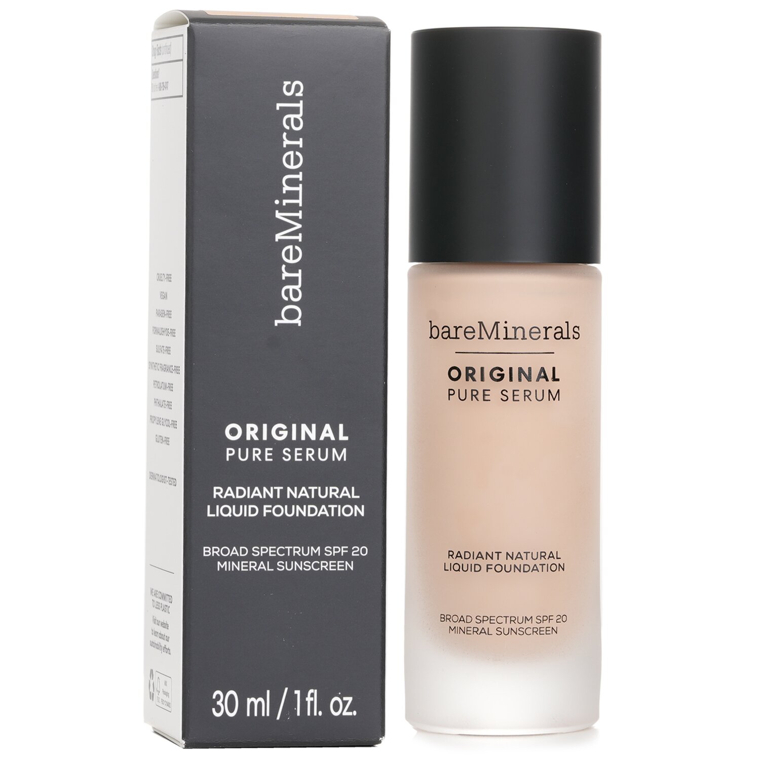BareMinerals Original Pure Serum Radiant Natural Liquid Foundation Mineral SPF 20 30ml/1oz