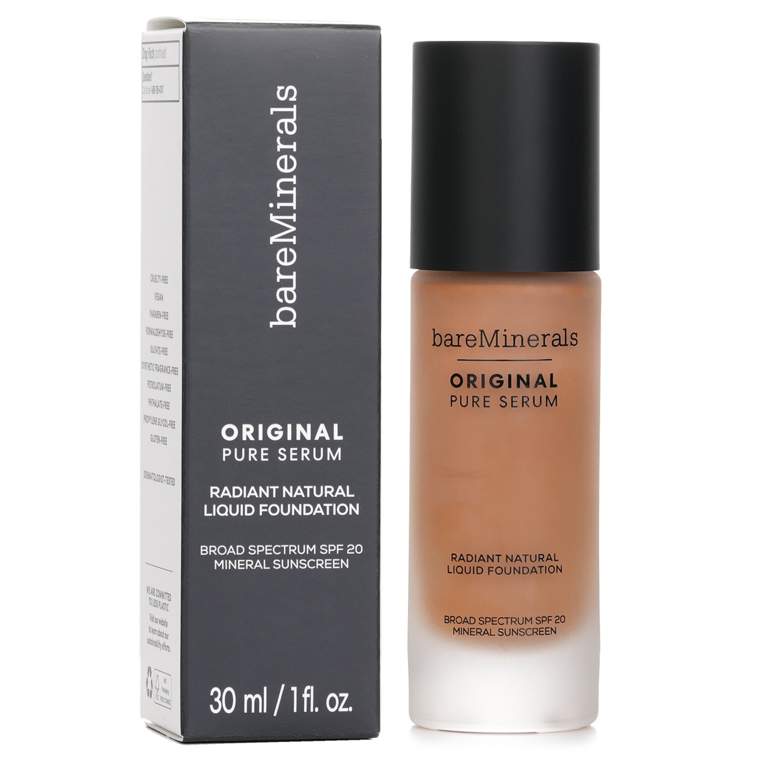 BareMinerals Original Pure Serum Radiant Natural Liquid Foundation Mineral SPF 20 30ml/1oz
