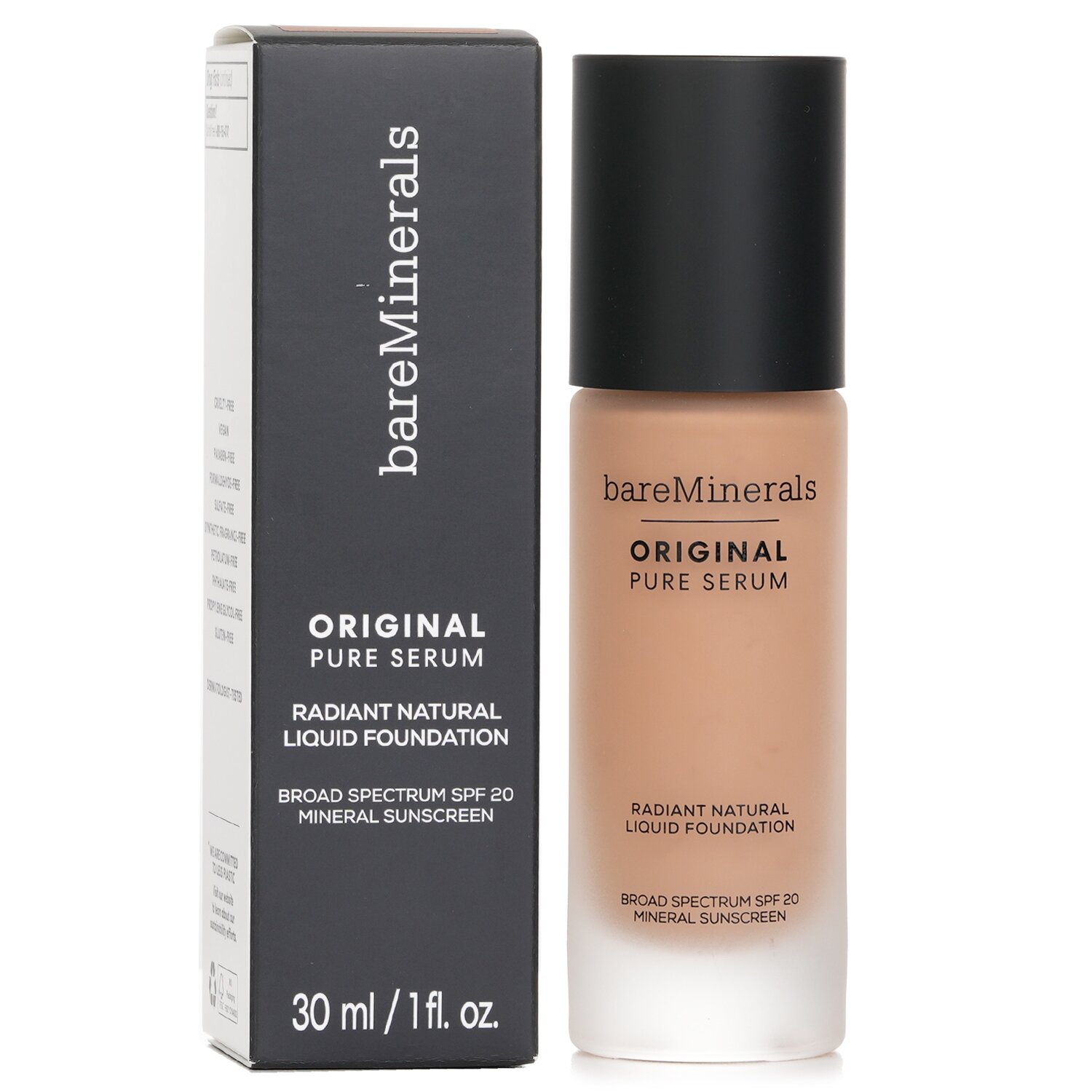 BareMinerals Original Pure Serum Radiant Natural Liquid Foundation Mineral SPF 20 30ml/1oz