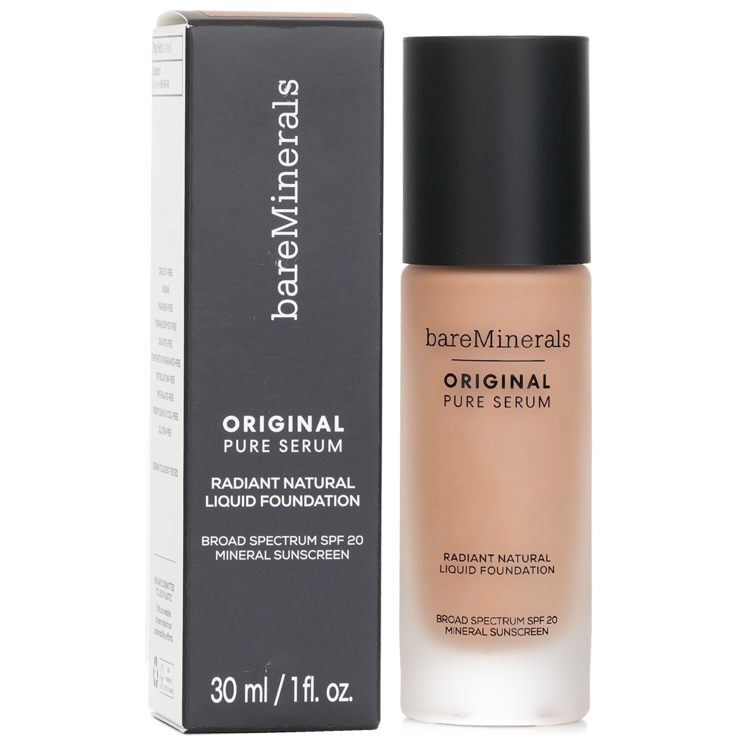 BareMinerals Original Pure Serum Radiant Natural Liquid Foundation Mineral SPF 20 30ml/1oz
