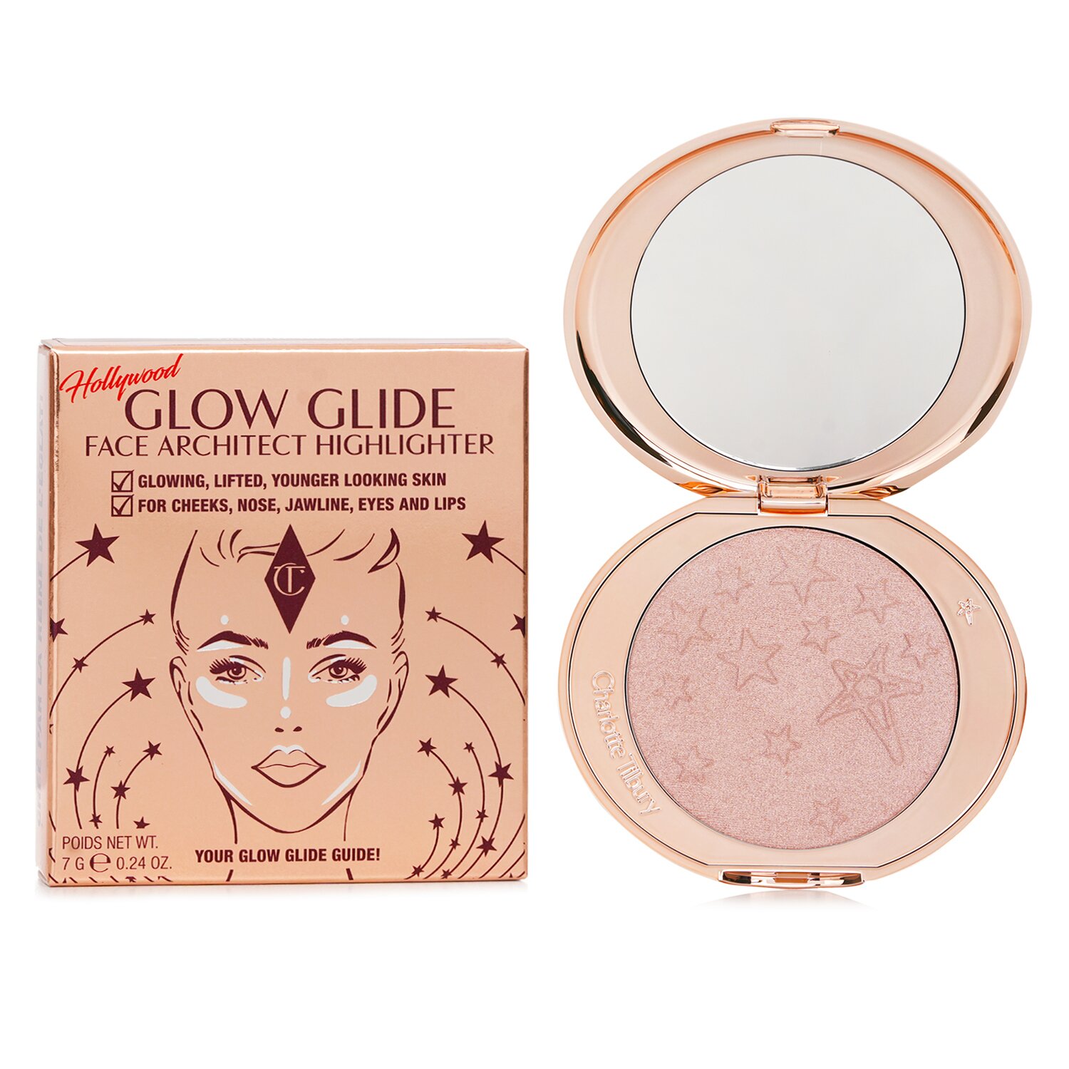 Charlotte Tilbury Hollywood Glow Glide Face Architect Highlighter 7g