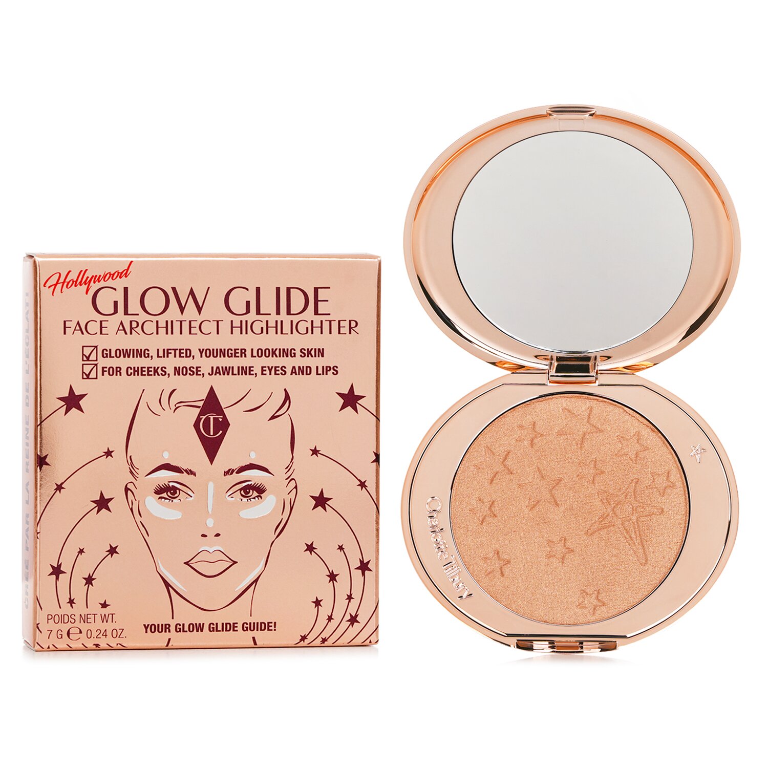 Charlotte Tilbury Hollywood Glow Glide Face Architect Highlighter 7g